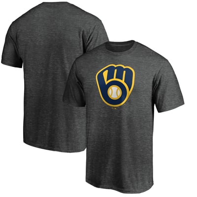 Milwaukee Brewers Official Logo T-Shirt - Charcoal