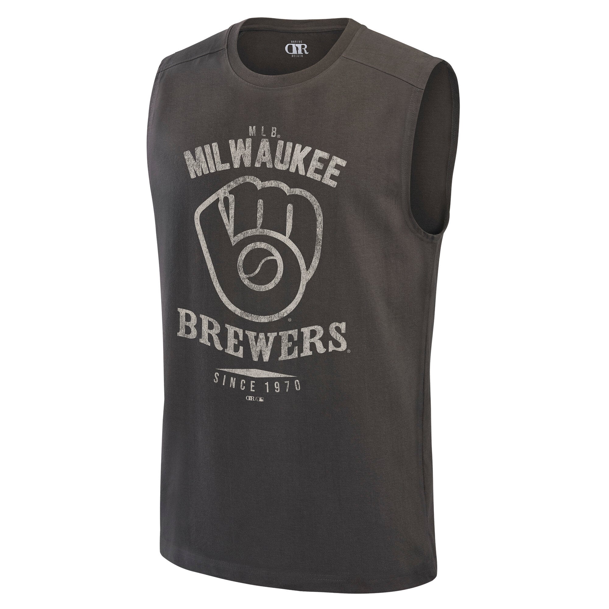Débardeur homme Darius Rucker Collection par Fanatics, coloris anthracite, Milwaukee Brewers