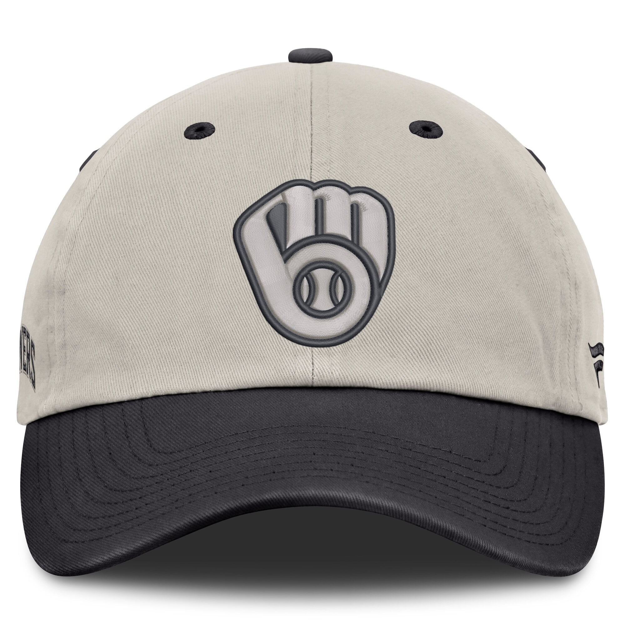 Casquette ajustable Fanatics beige/anthracite Milwaukee Brewers pour homme