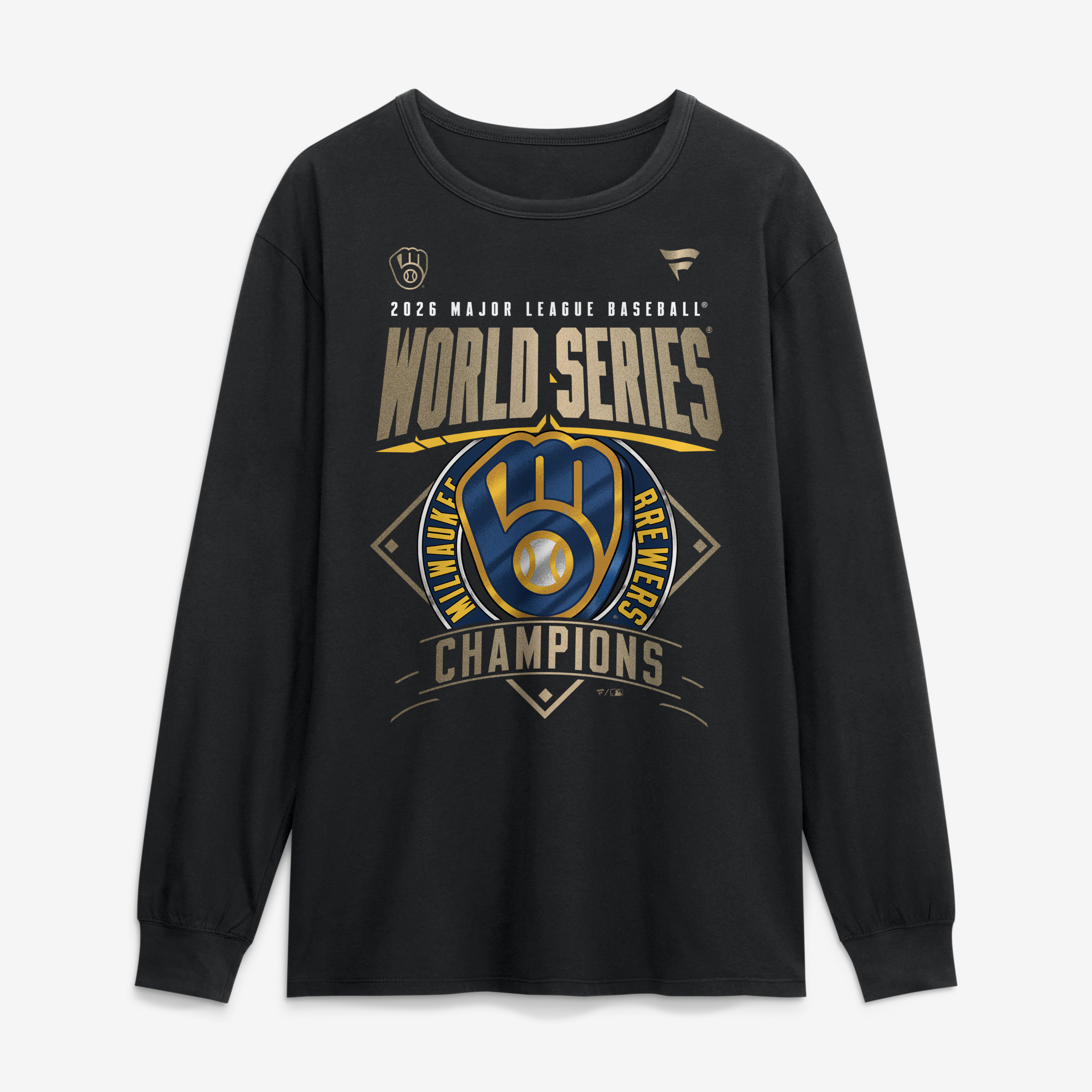 Men's Fanatics Black Milwaukee Brewers 2026 World Series Champions ...
