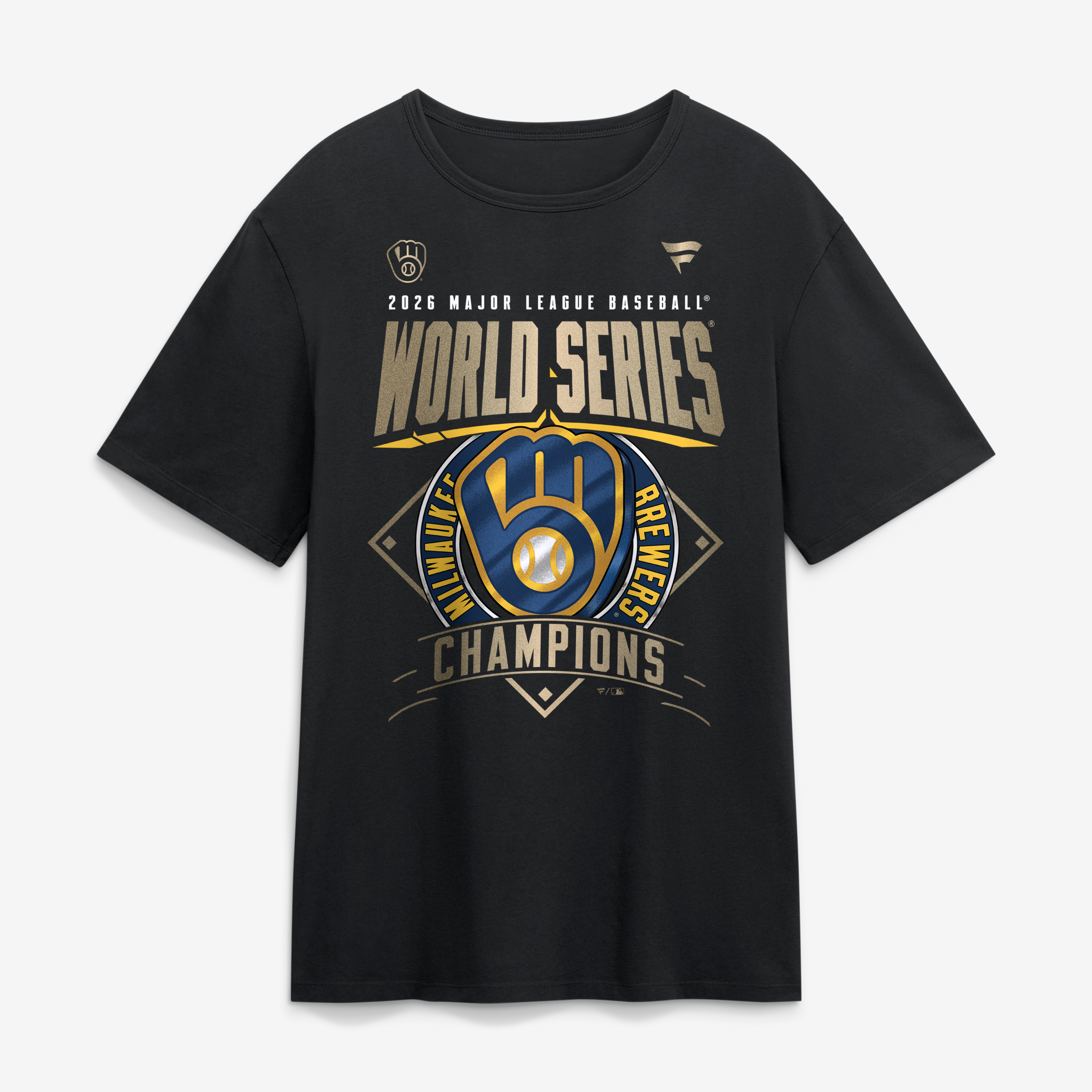 Men's Fanatics Black Milwaukee Brewers 2026 World Series Champions ...
