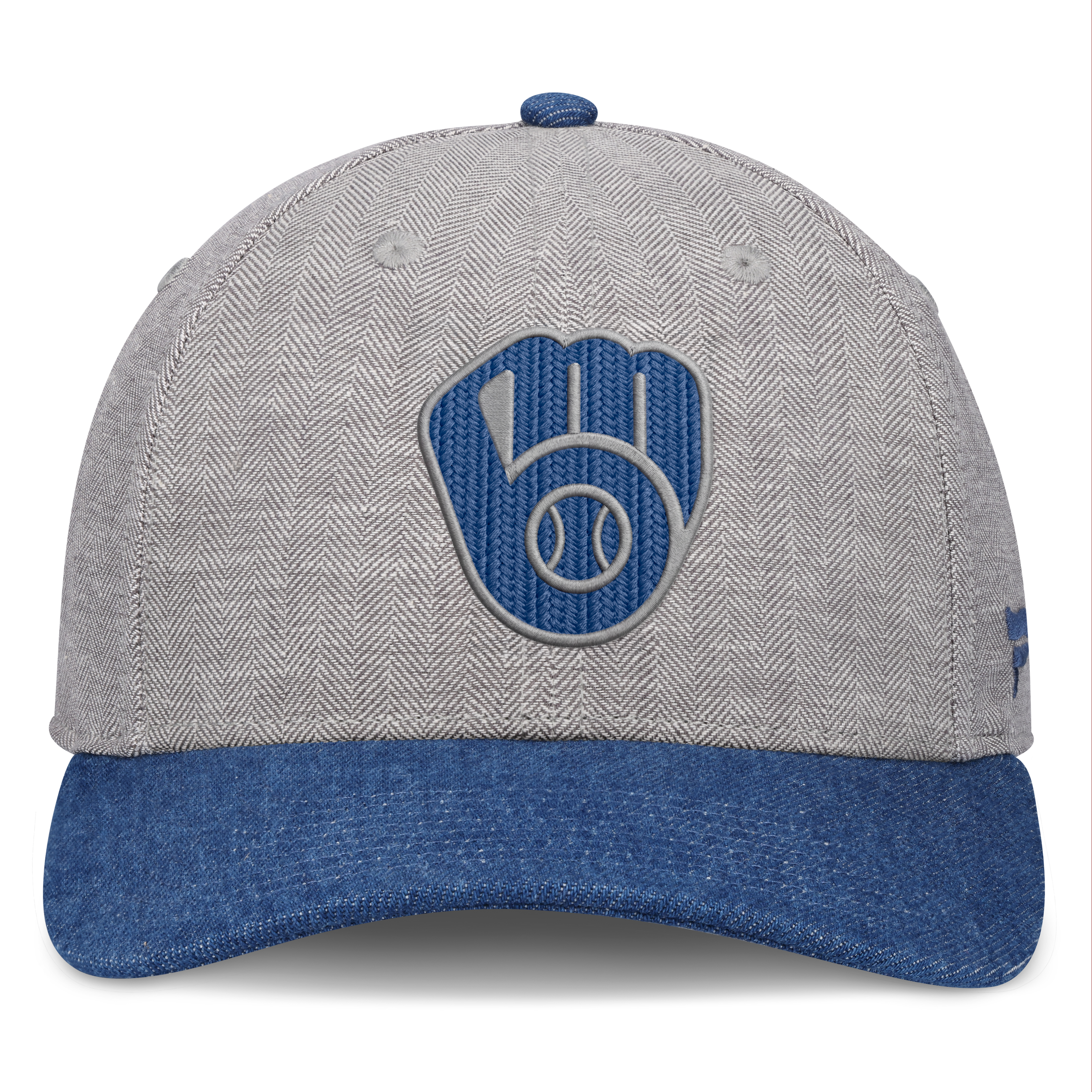 Casquette ajustable Fanatics grise/denim Milwaukee Brewers Level Up Conduct pour homme