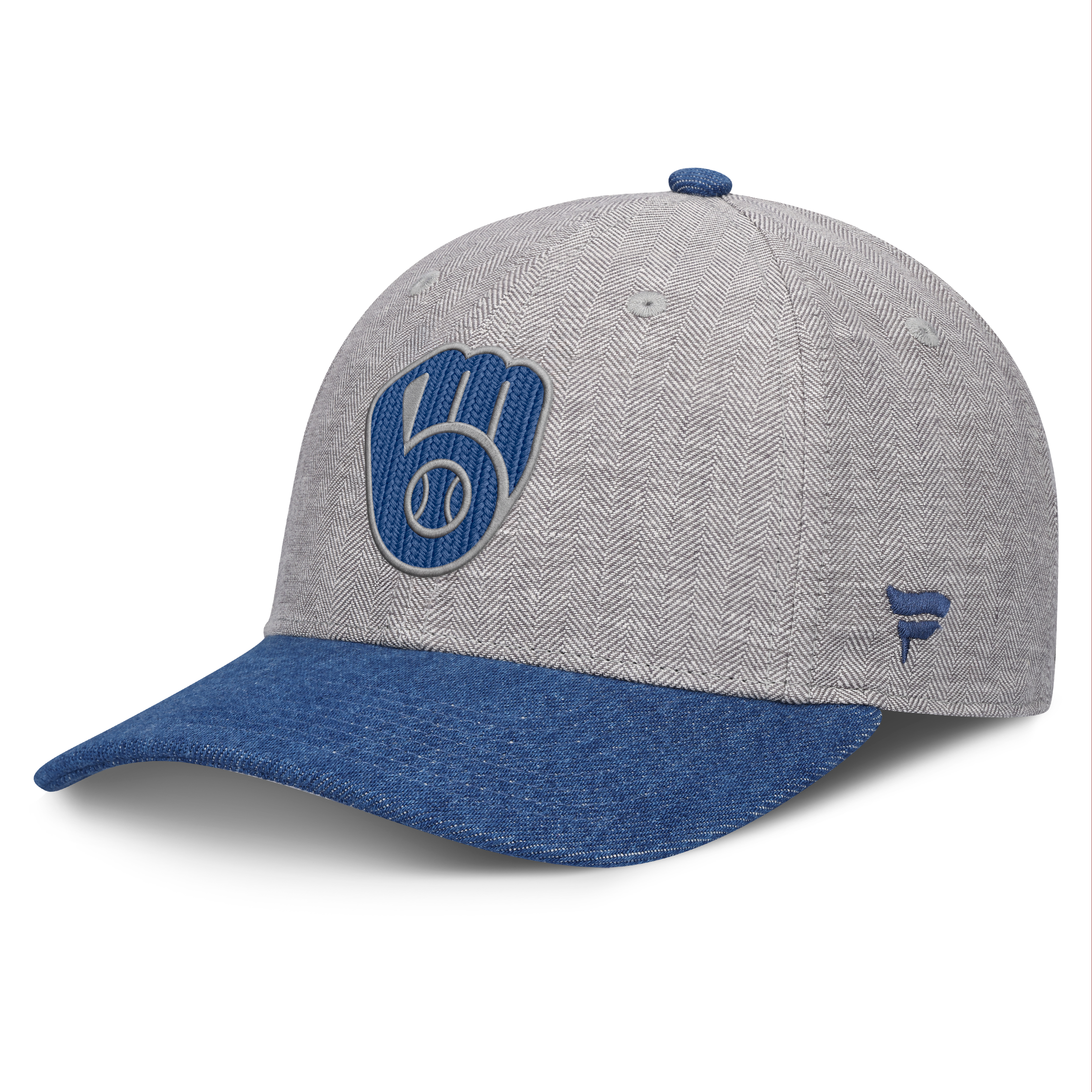 Casquette ajustable Fanatics grise/denim Milwaukee Brewers Level Up Conduct pour homme