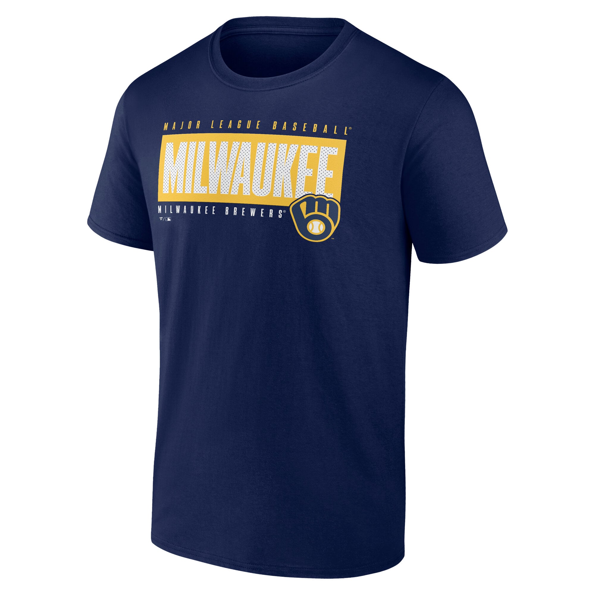 Men's Fanatics Navy Milwaukee Brewers Blocked Out T-Shirt
