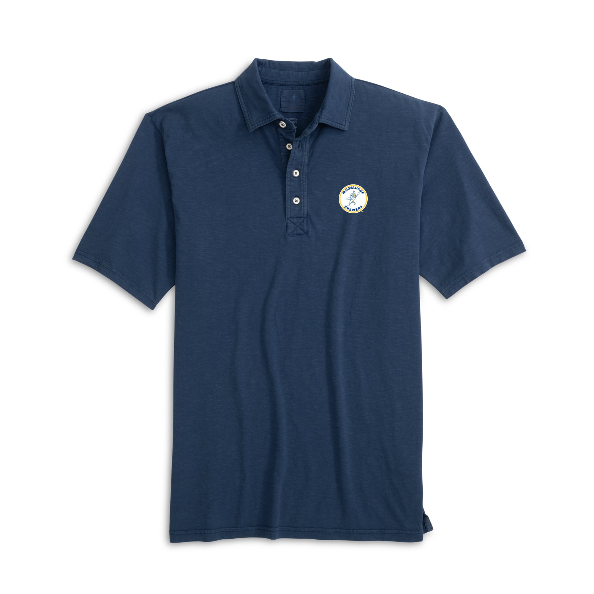 Men's johnnie-O Navy Milwaukee Brewers Coastal Wash Polo