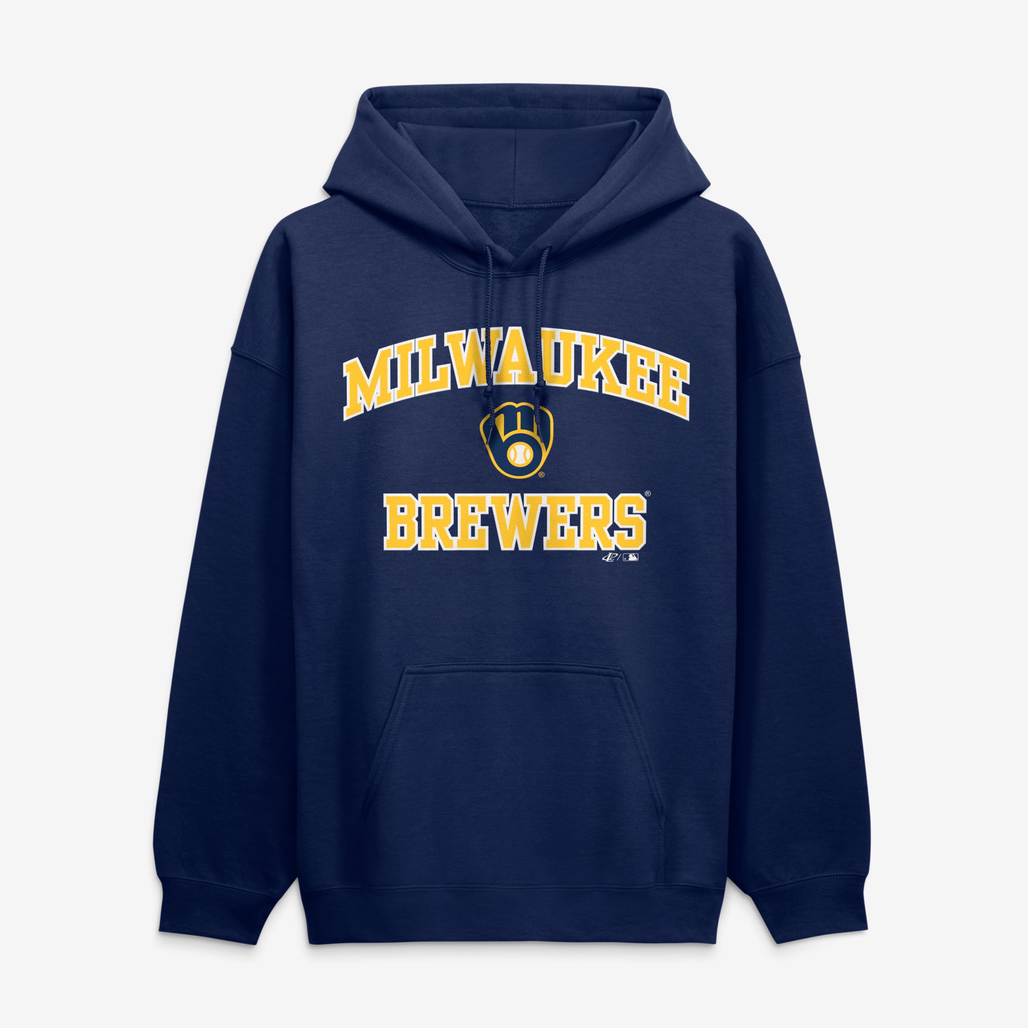 Men's Logo Athletic Navy Milwaukee Brewers Heart & Soul Hoodie