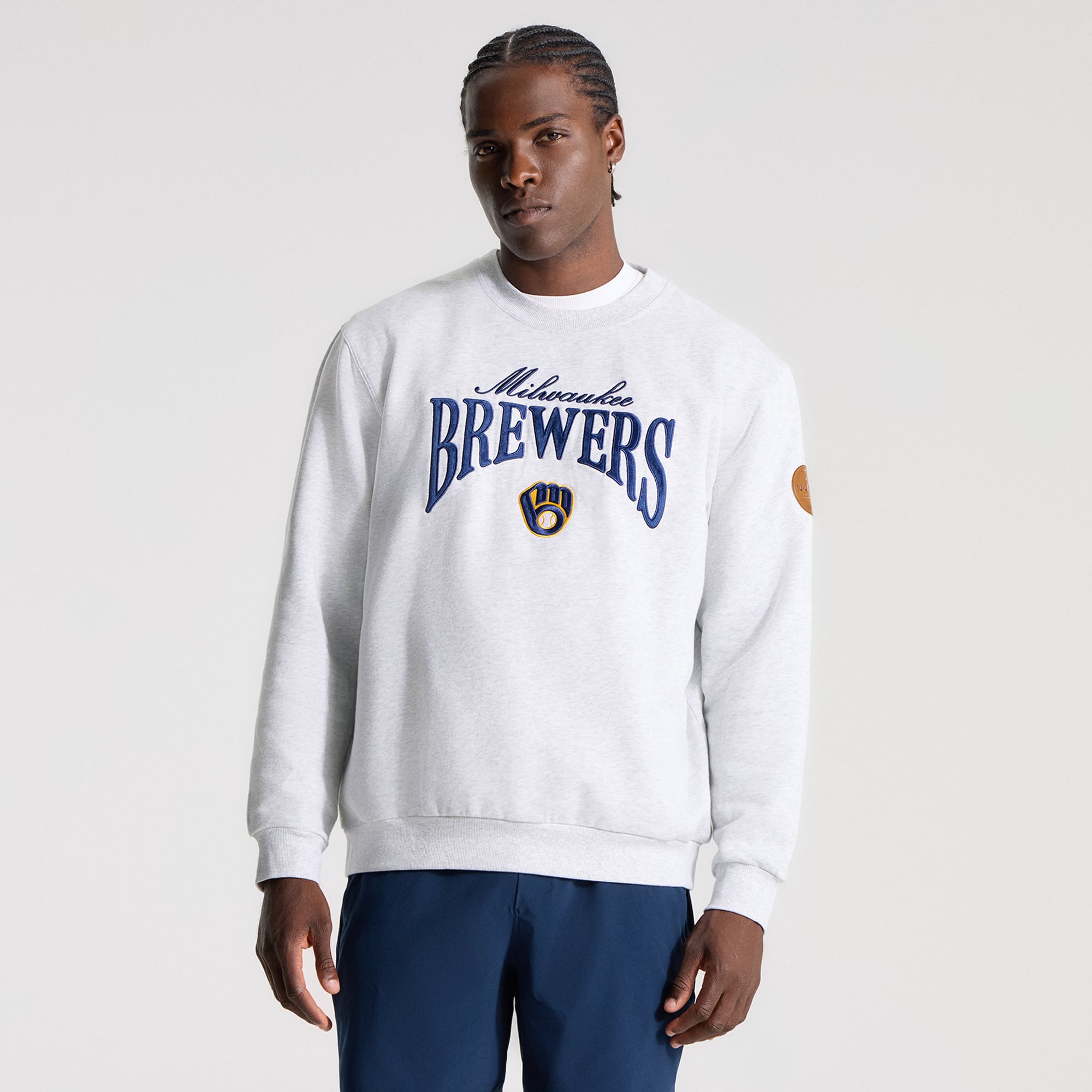 Sweat-shirt Steady State des Milwaukee Brewers de lululemon, gris chiné ultra clair, pour homme