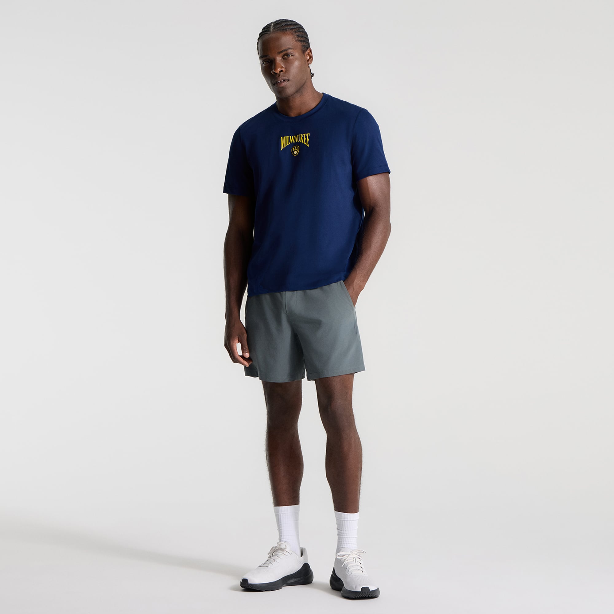 T-shirt en jersey doux Midnight Shadow Milwaukee Brewers pour homme de lululemon