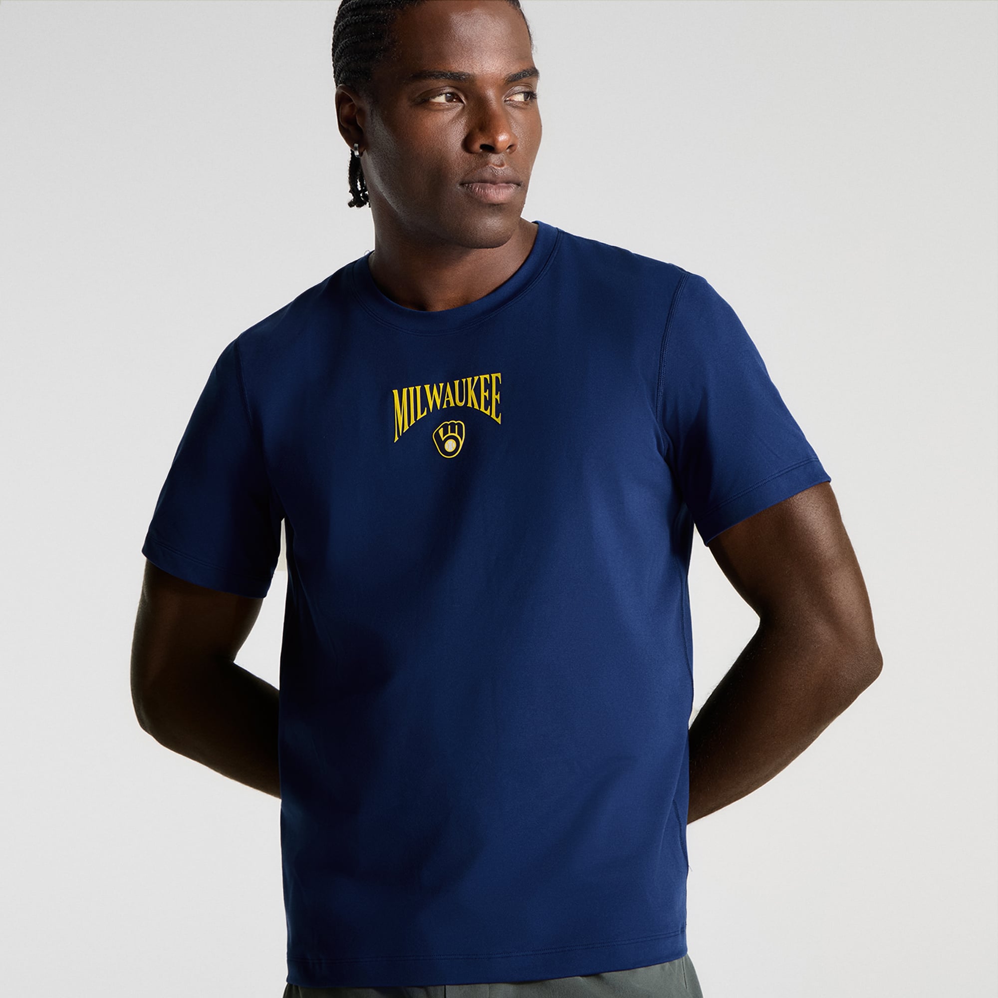T-shirt en jersey doux Midnight Shadow Milwaukee Brewers pour homme de lululemon