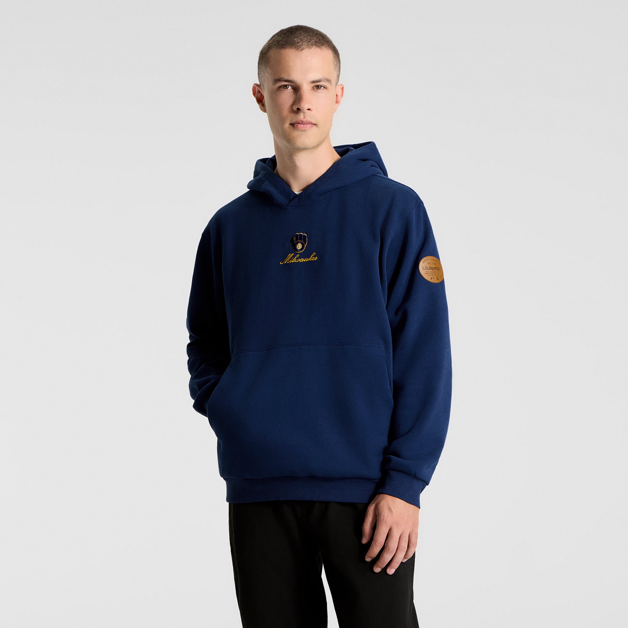 Sweat à capuche Steady State Midnight Shadow Milwaukee Brewers pour homme de lululemon