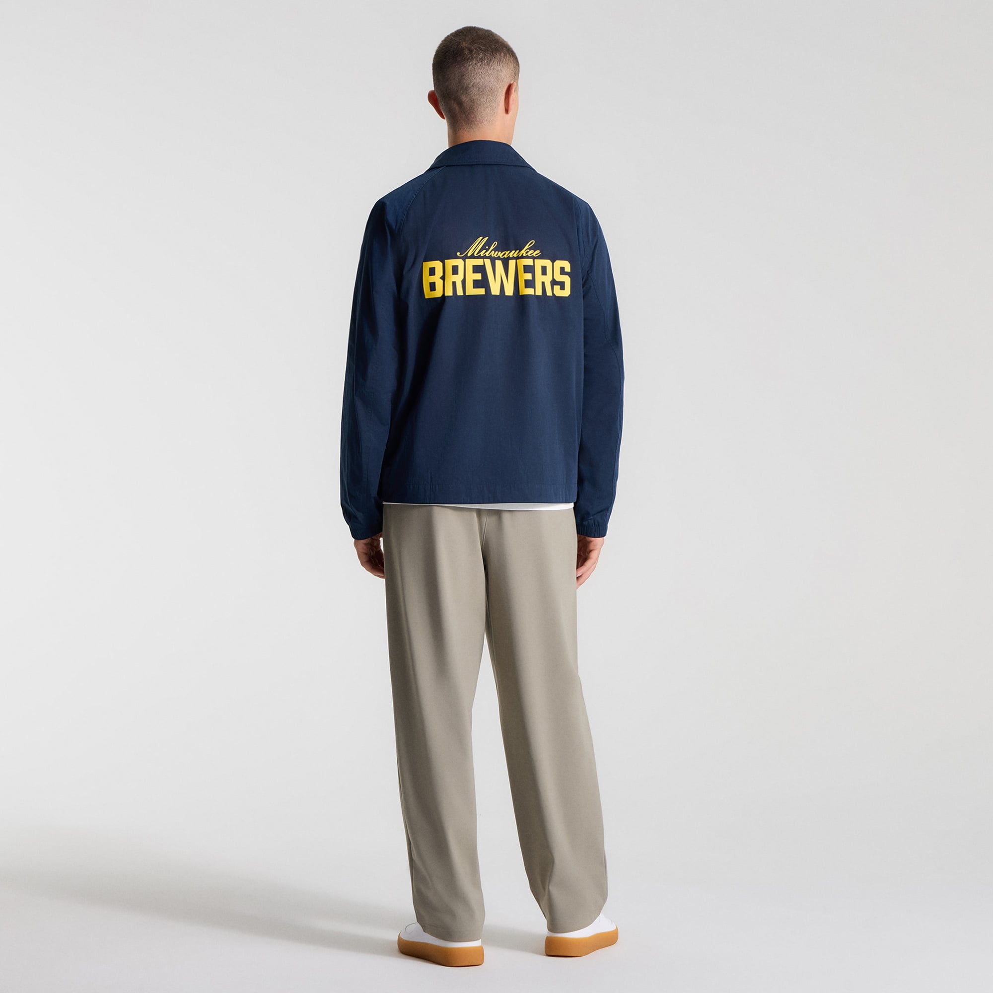Veste de coach raglan lululemon True Navy Milwaukee Brewers pour homme