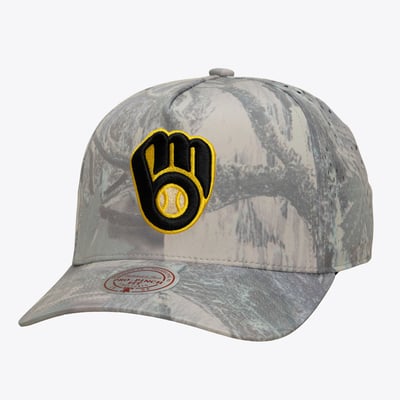 Milwaukee Brewers Mitchell & Ness Perfect Pro Pinch Adjustable Hat - Camo
