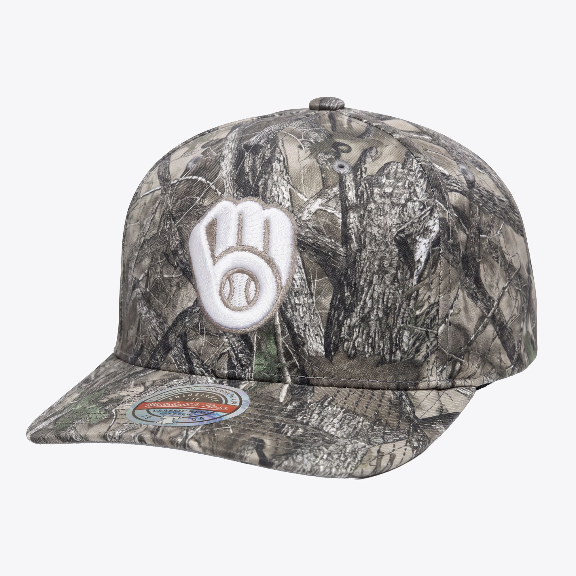 Casquette Mitchell & Ness Camo Milwaukee Brewers Timber Trail pour homme
