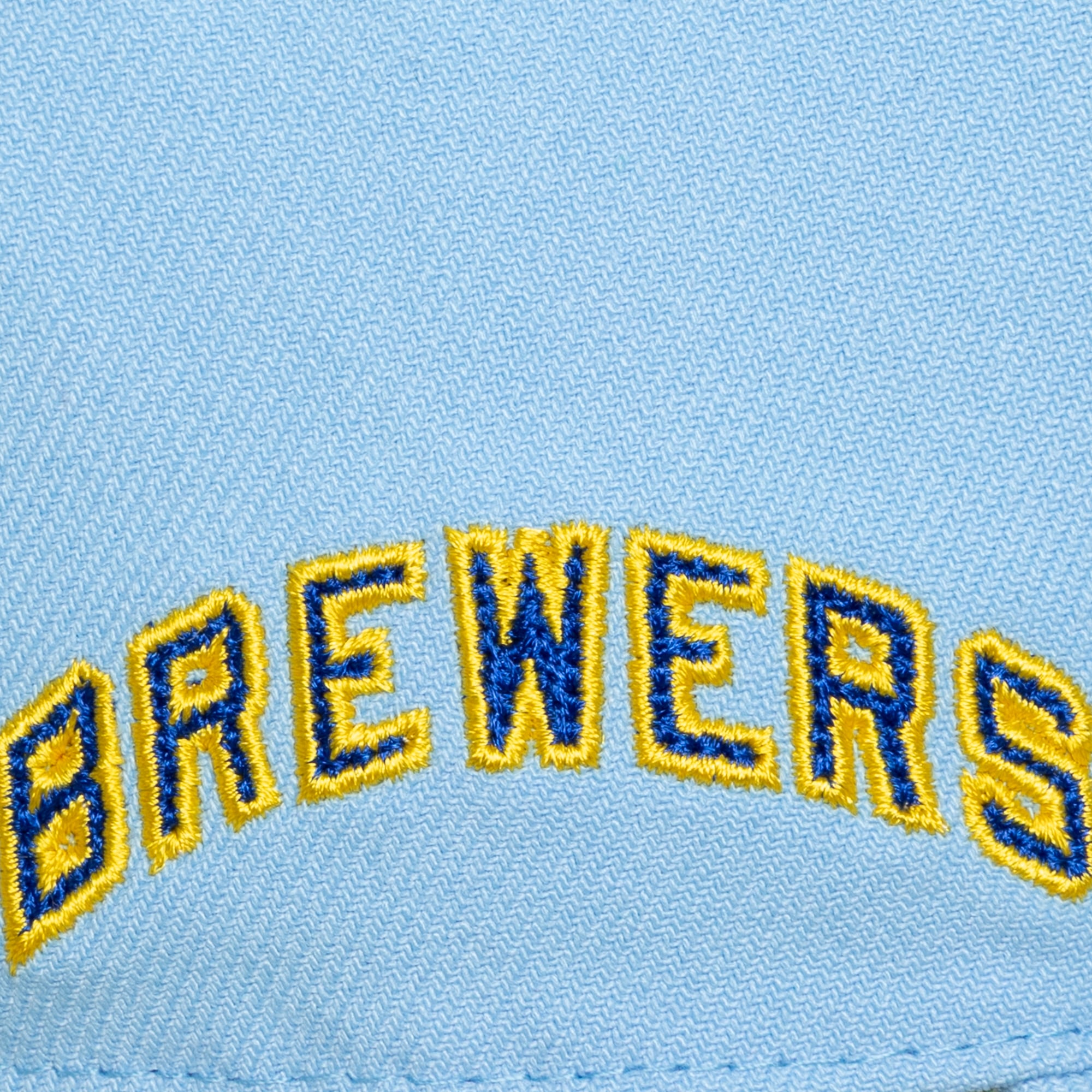Men's Mitchell & Ness  Light Blue Milwaukee Brewers Secondary Pop Pro Snapback Hat