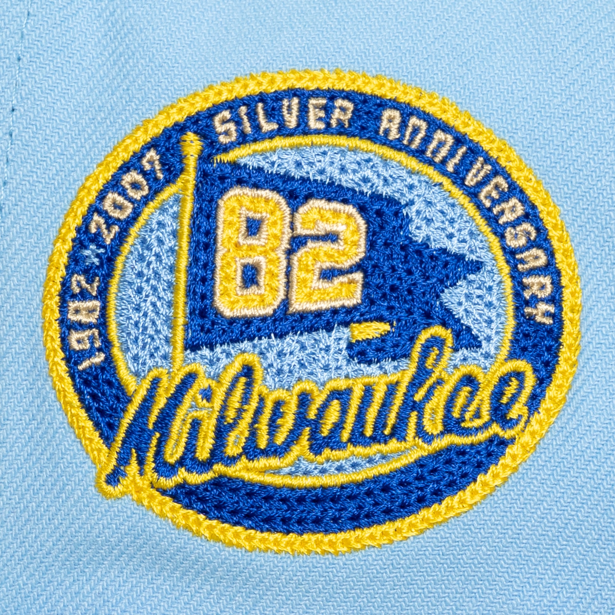 Men's Mitchell & Ness  Light Blue Milwaukee Brewers Secondary Pop Pro Snapback Hat