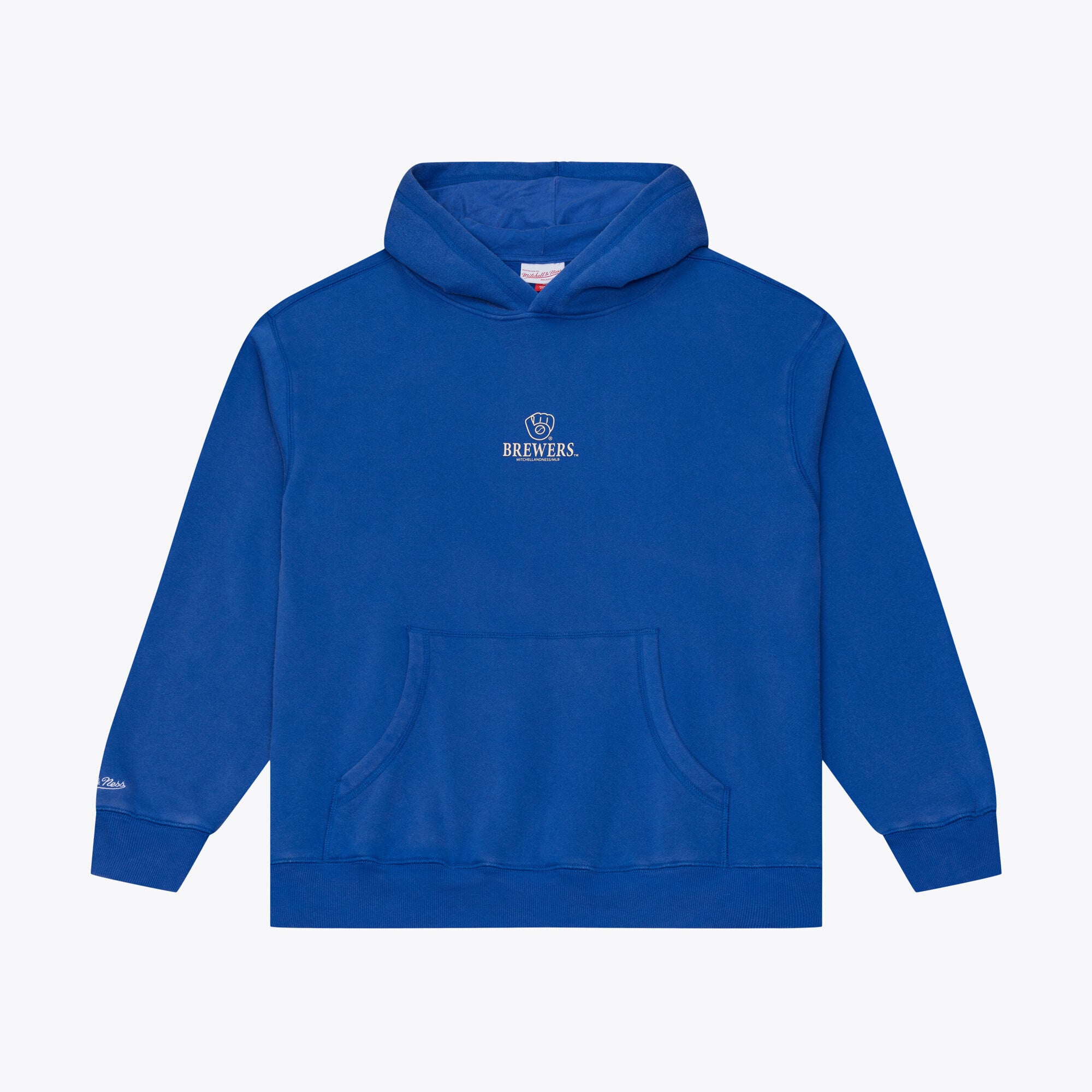 Sweat à capuche en polaire Mitchell & Ness Royal Milwaukee Brewers Core Essentials pour homme