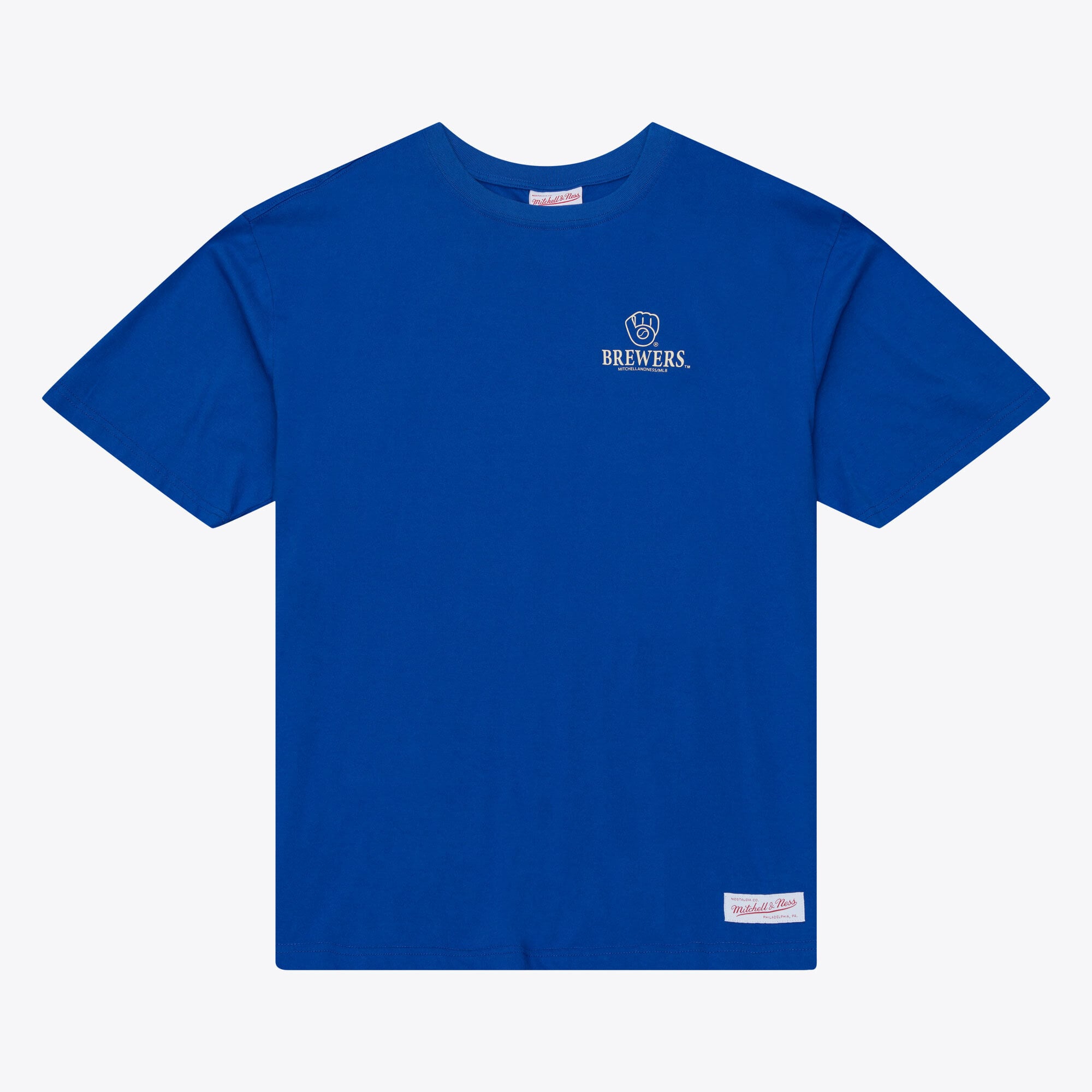 Men's Mitchell & Ness Royal Milwaukee Brewers Core Essentials T-Shirt