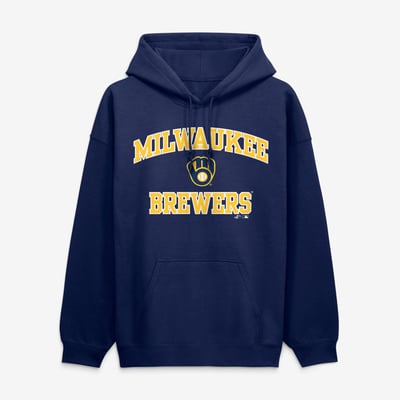 Milwaukee Brewers Heart & Soul Pullover Hoodie - Navy