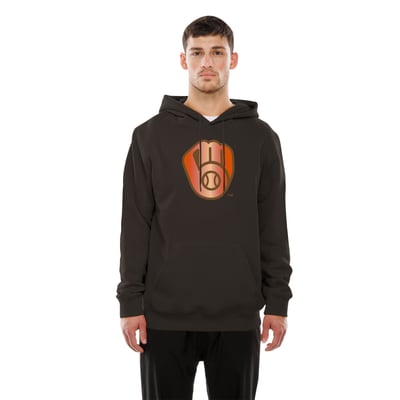  Milwaukee Brewers New Era Gradient Monogram Pullover Hoodie - Brown