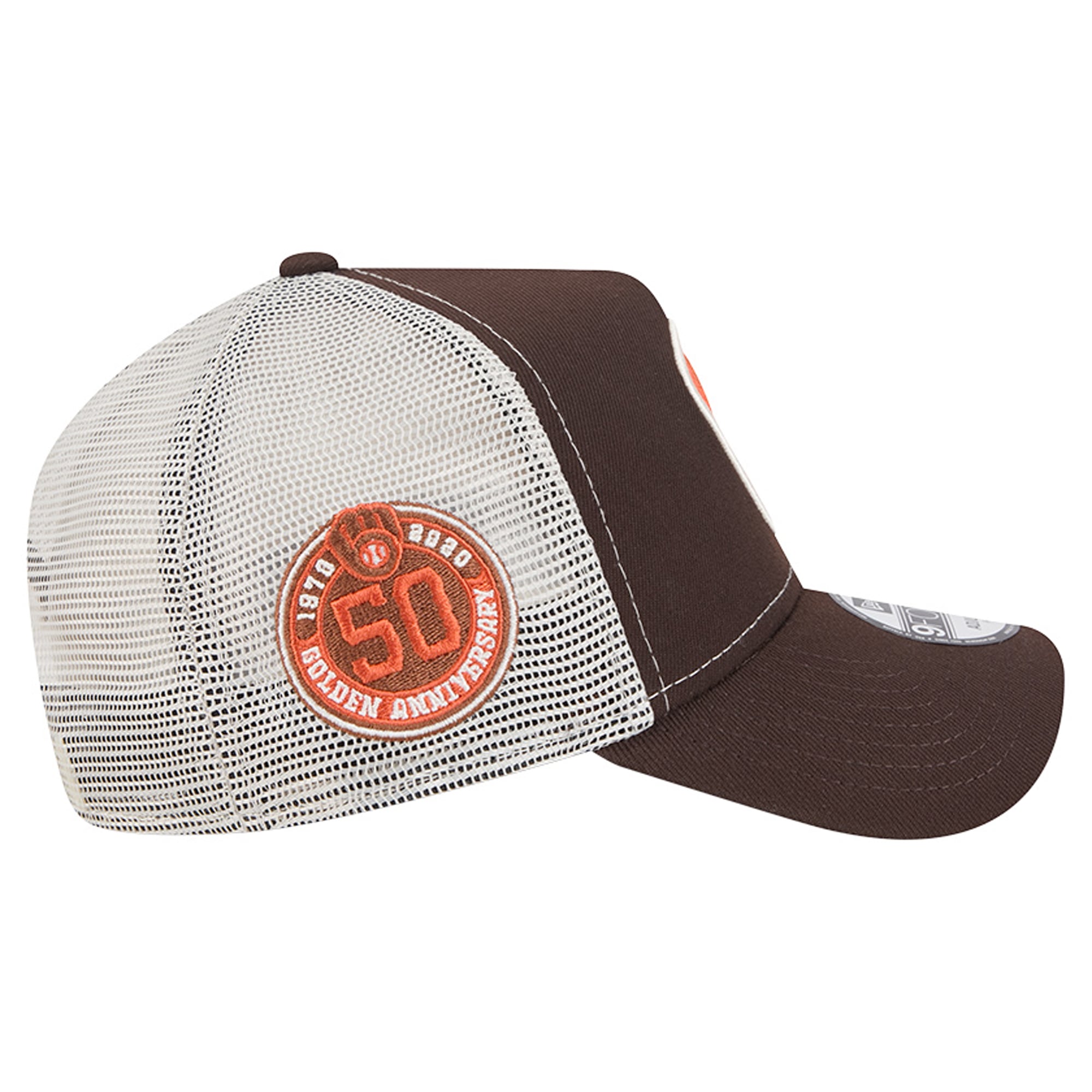 Casquette trucker ajustable New Era 9FORTY marron Milwaukee Brewers Pumpkin Spice pour homme