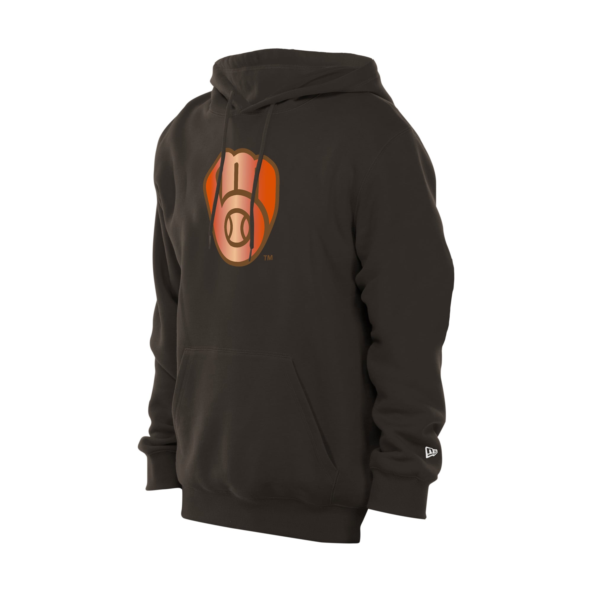 Sweat à capuche New Era marron pour homme, Milwaukee Brewers, couleur citrouille épicée