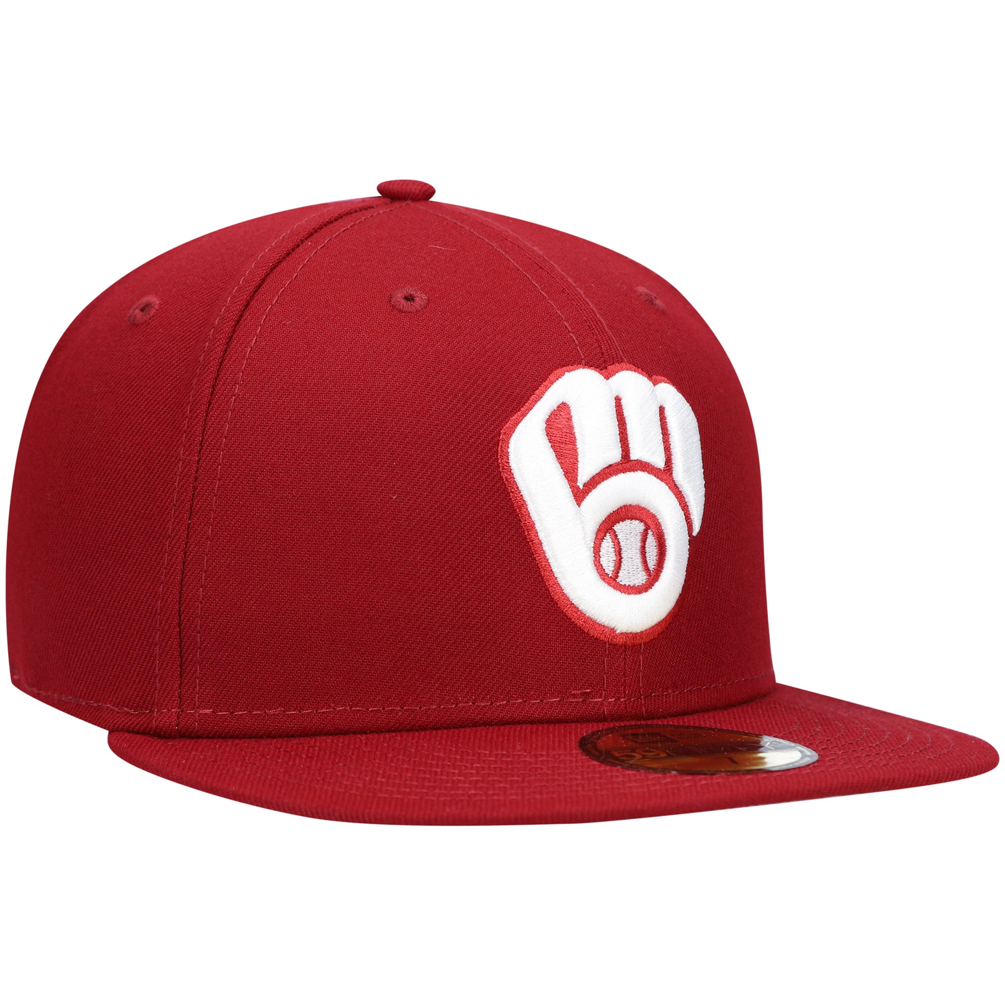 Men's New Era Olive Milwaukee Brewers White Logo 59FIFTY Fitted Hat