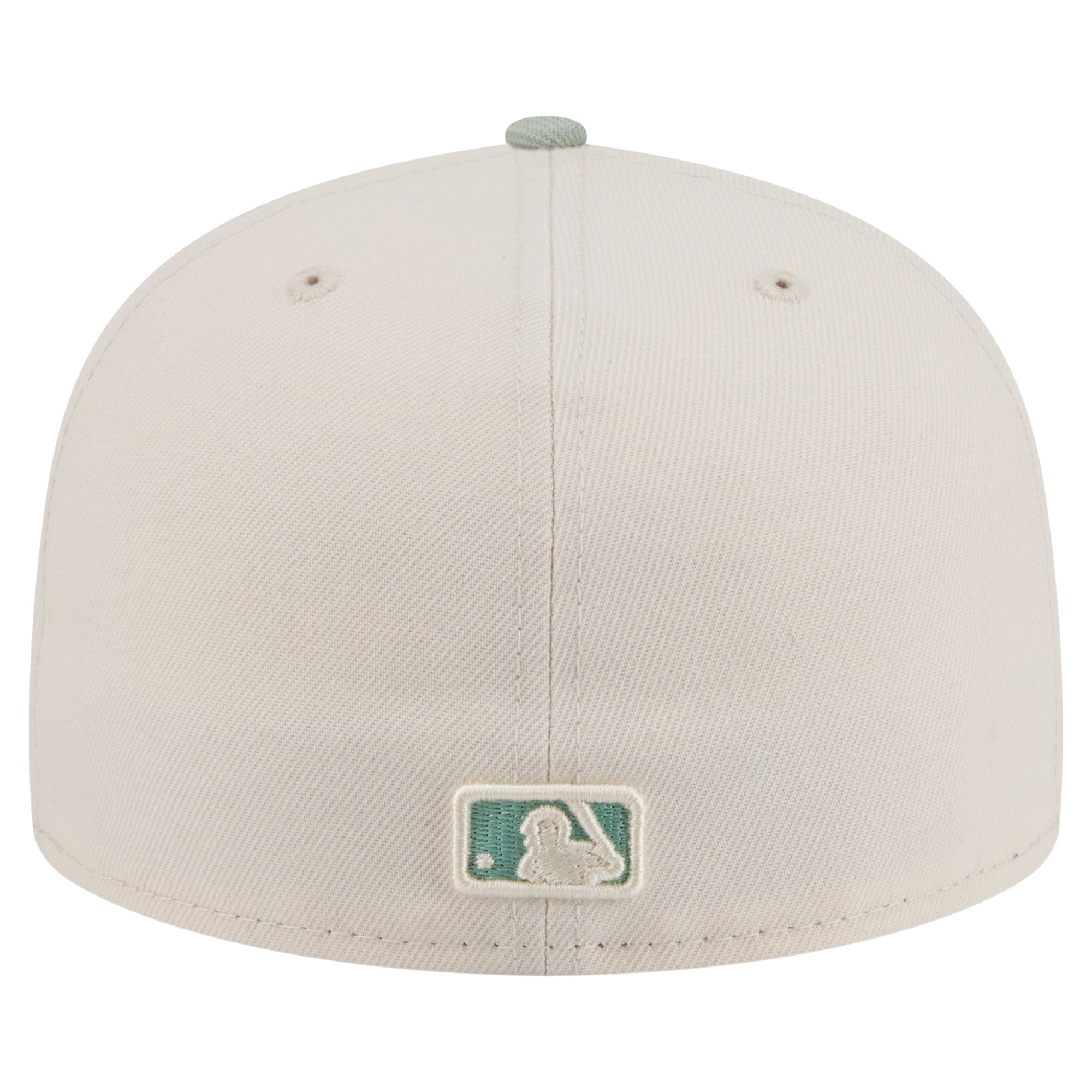 Casquette ajustée New Era 59FIFTY crème/verte Milwaukee Brewers pour homme
