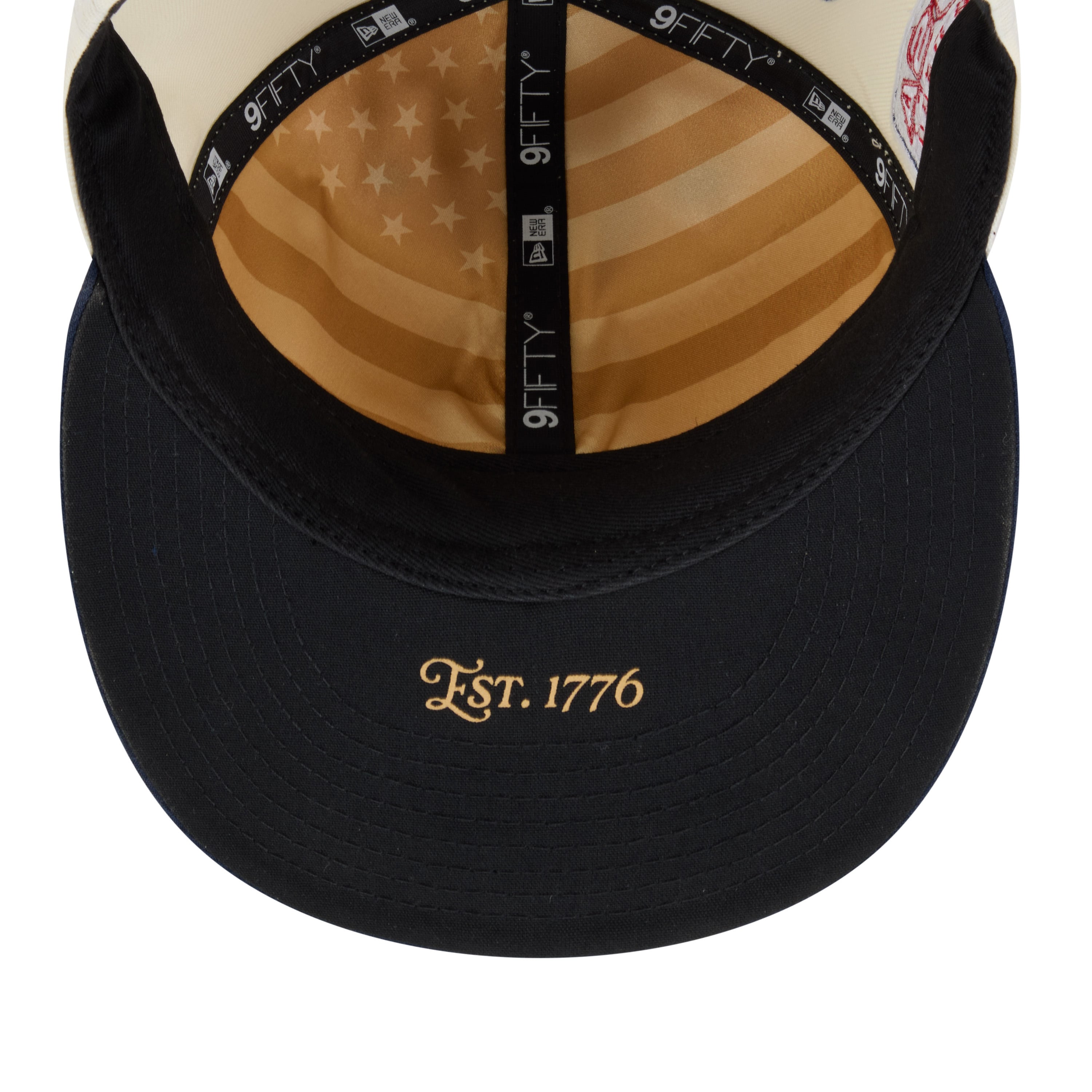 Men's New Era Cream/Navy Milwaukee Brewers USA 250 Fourth of July 19TWENTY Adjustable Hat