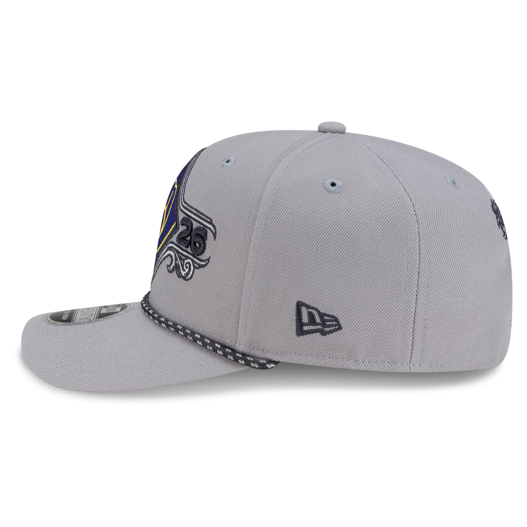 Casquette ajustable New Era grise pour homme, Milwaukee Brewers, champions de la série de division de la Ligue nationale 2026, vestiaire 9SEVENTY
