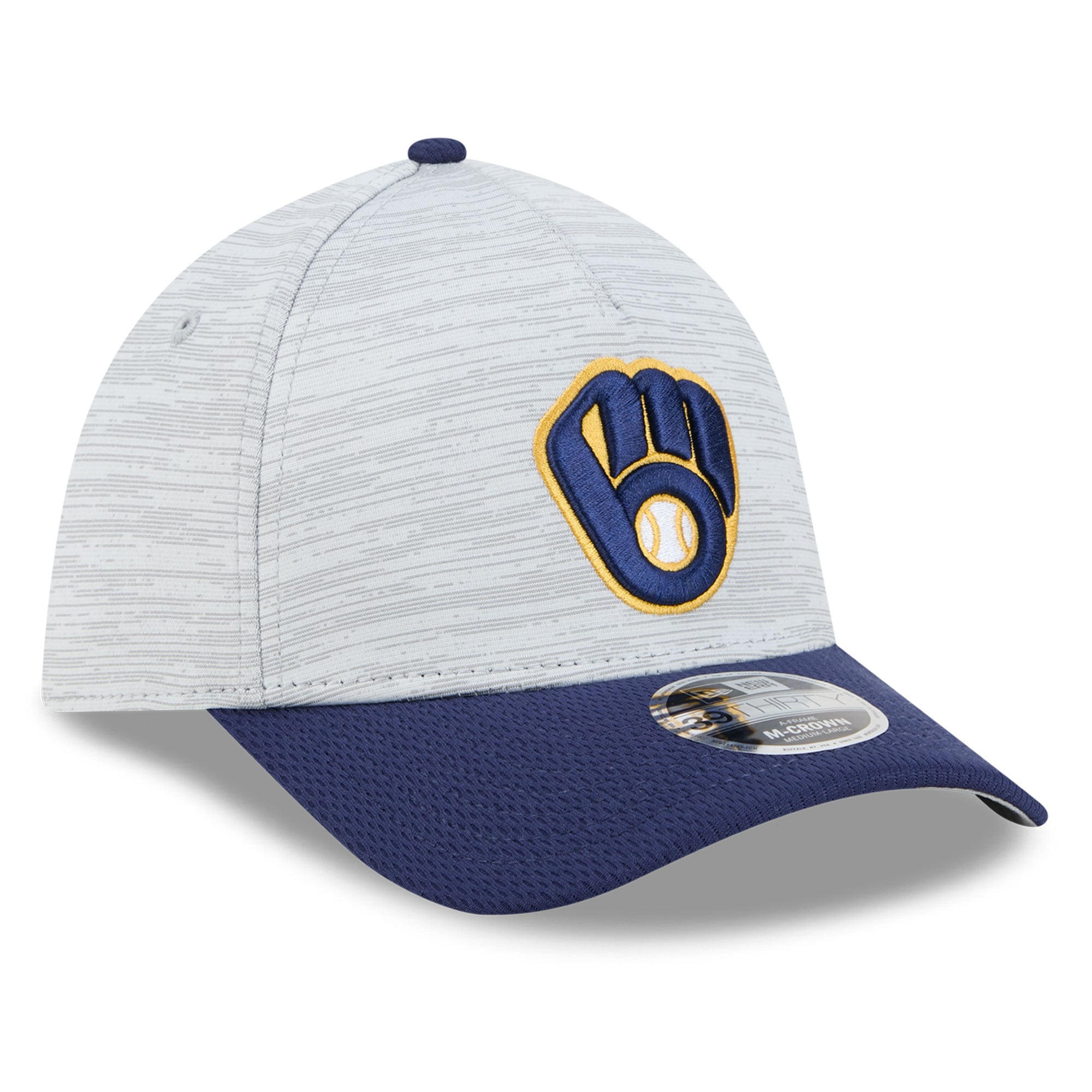 Casquette New Era Tech 39THIRTY Flex grise et marine pour homme