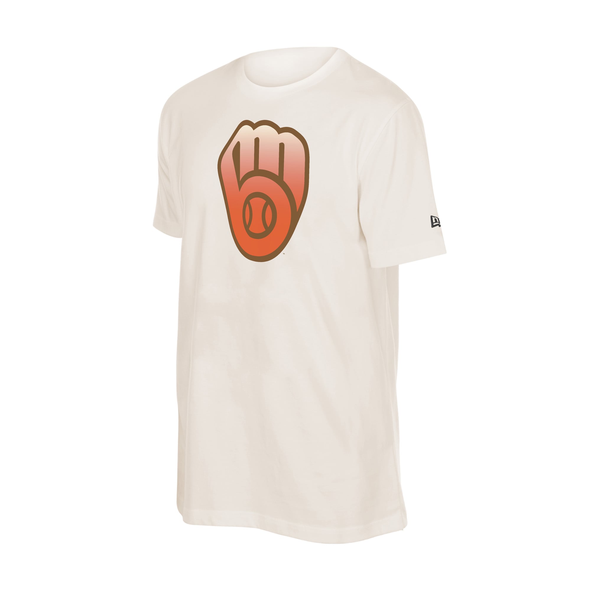 T-shirt homme New Era Natural Milwaukee Brewers à la citrouille épicée