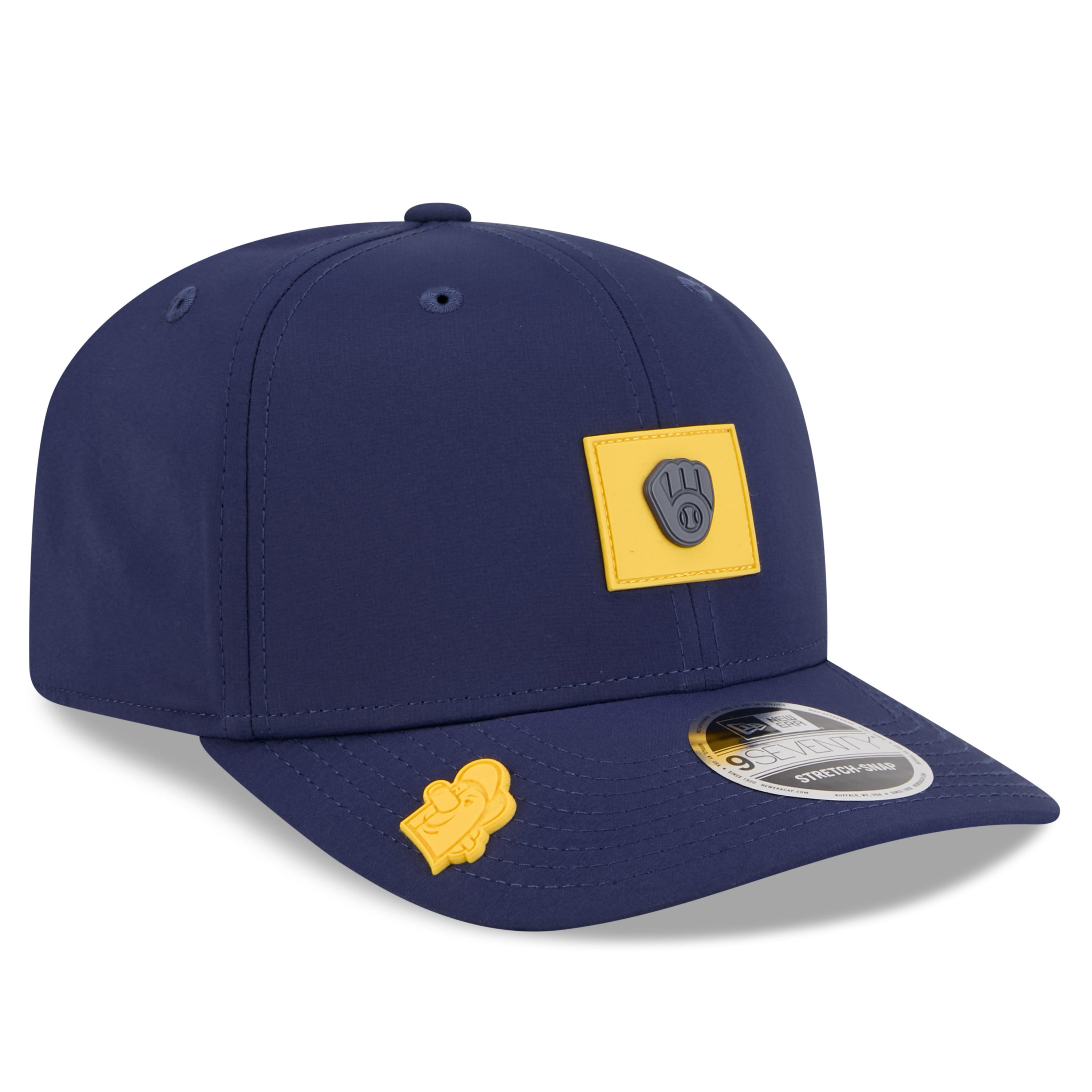 Casquette ajustable New Era bleu marine Milwaukee Brewers 2026 Clubhouse 9SEVENTY pour homme