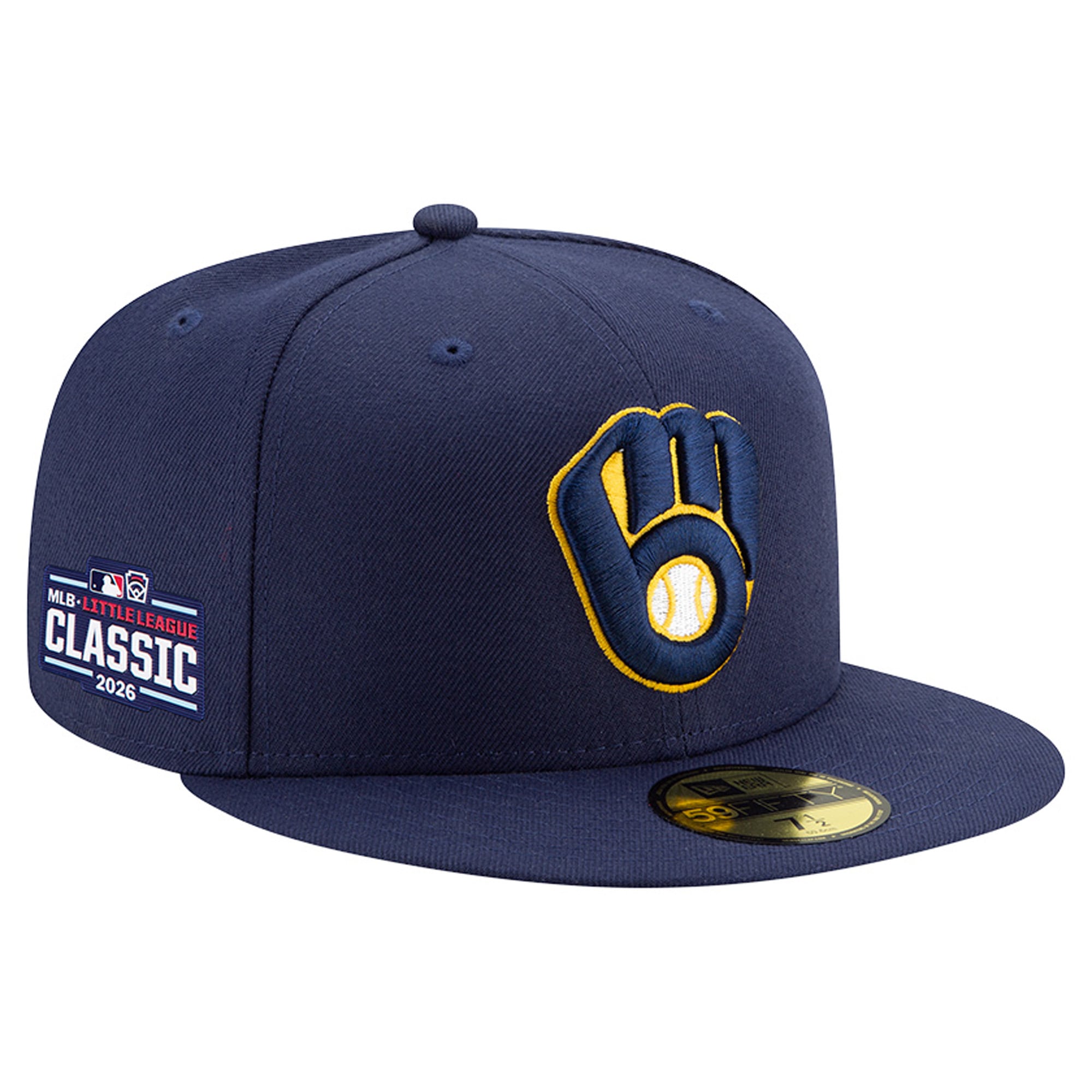 Men's New Era Navy Milwaukee Brewers 2026 Little League Classic Authentic Collection 59FIFTY Fitted Hat