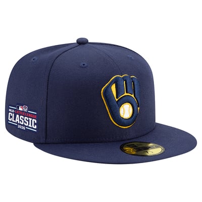 Milwaukee Brewers New Era 2026 Little League Classic Authentic Collection 59FIFTY Fitted Hat - Navy