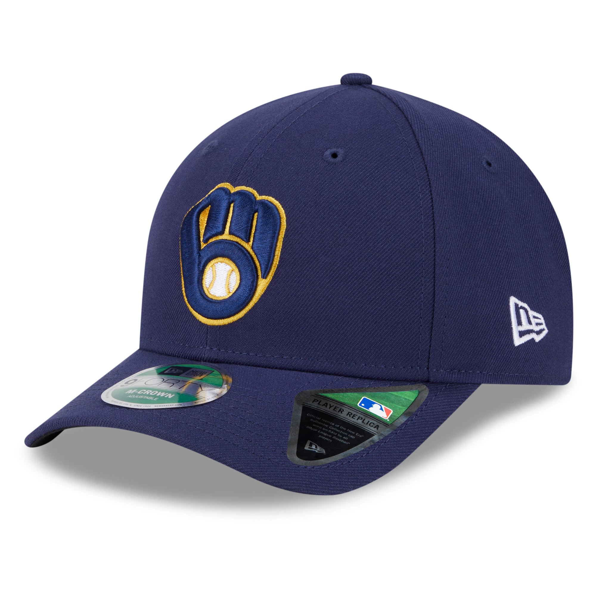 Casquette ajustable New Era 9FORTY pour homme, bleu marine, Milwaukee Brewers, écusson latéral des séries éliminatoires de la MLB 2026