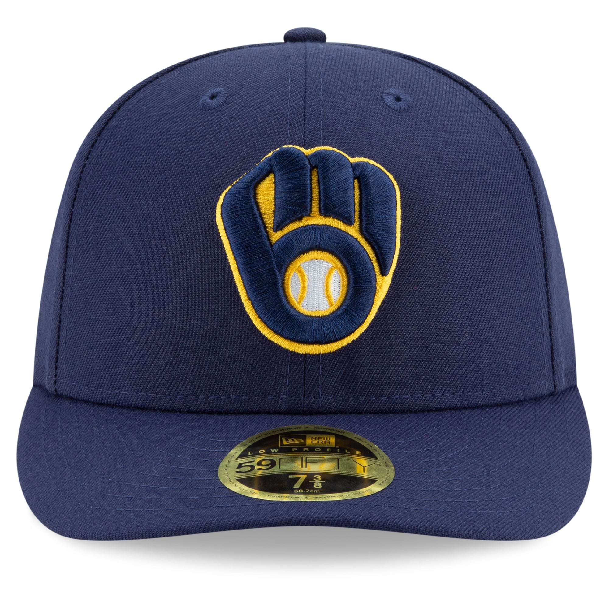 Casquette ajustée New Era 59FIFTY pour homme, bleu marine, Milwaukee Brewers, édition spéciale séries éliminatoires MLB 2026, patch latéral, profil bas