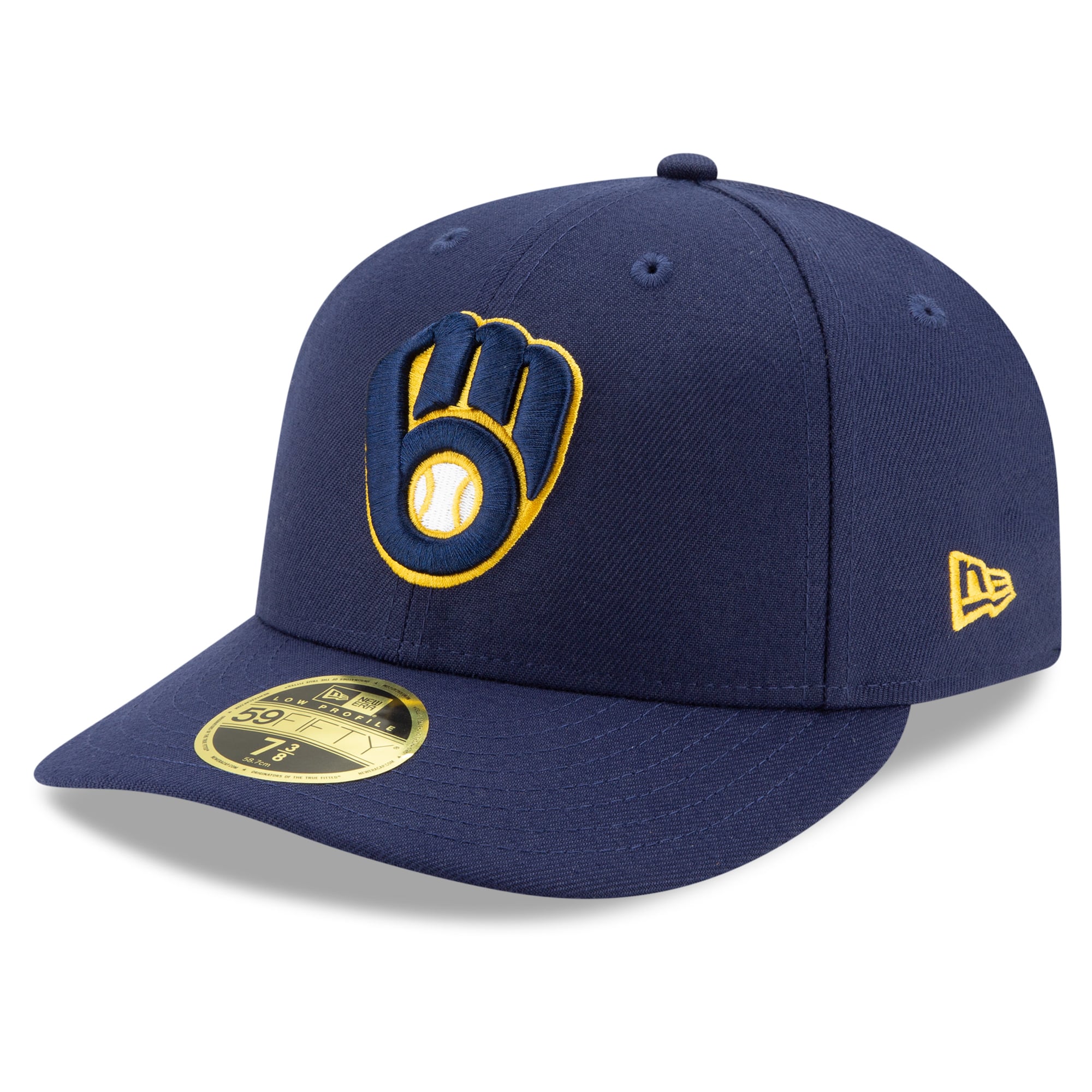 Casquette ajustée New Era 59FIFTY pour homme, bleu marine, Milwaukee Brewers, édition spéciale séries éliminatoires MLB 2026, patch latéral, profil bas