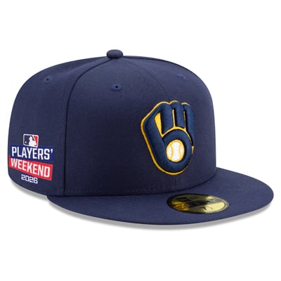 Milwaukee Brewers New Era 2026 Players' Weekend Authentic Collection 59FIFTY Fitted Hat - Navy