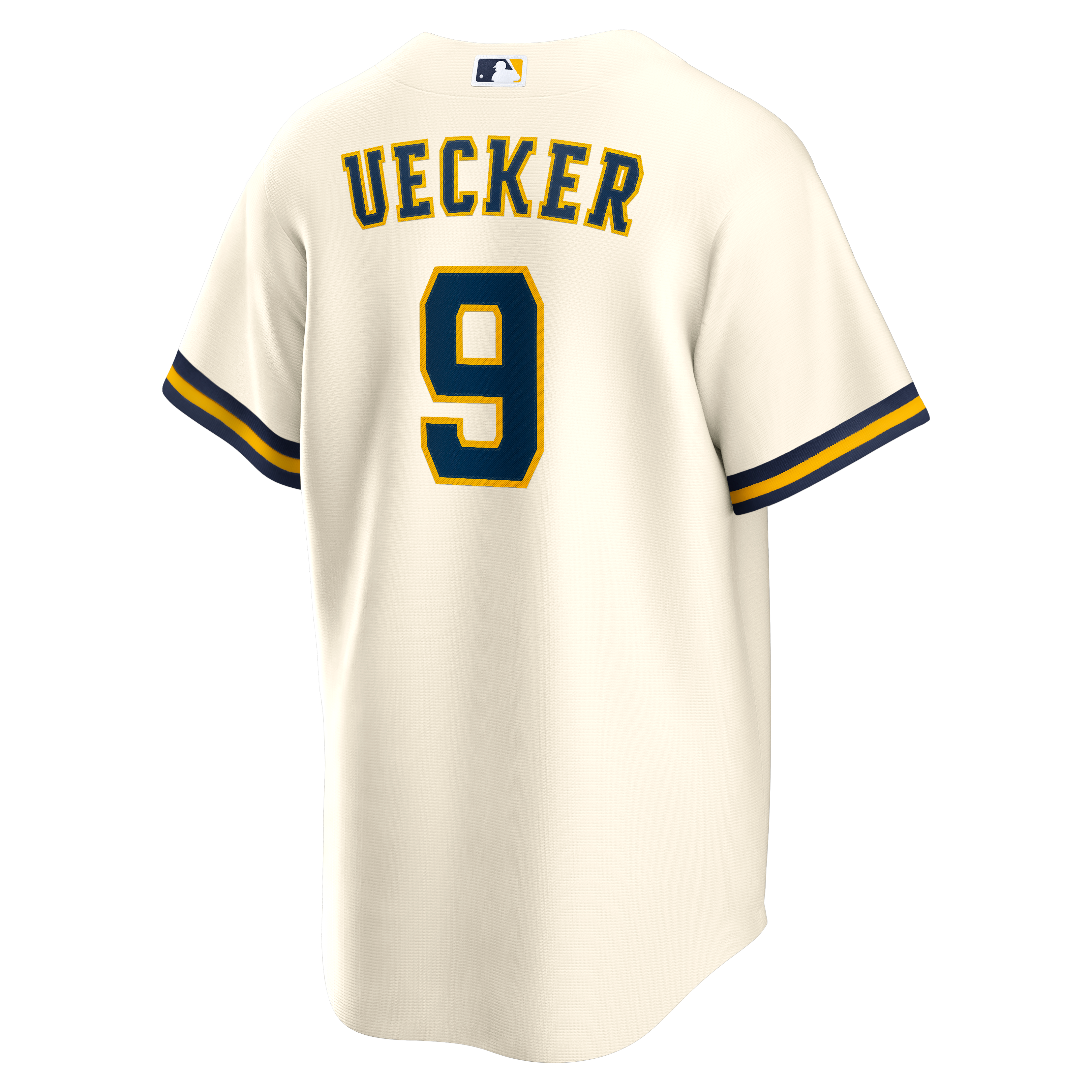 Men's Nike Bob Uecker Cream Milwaukee Brewers Home Retired Player Replica Jersey