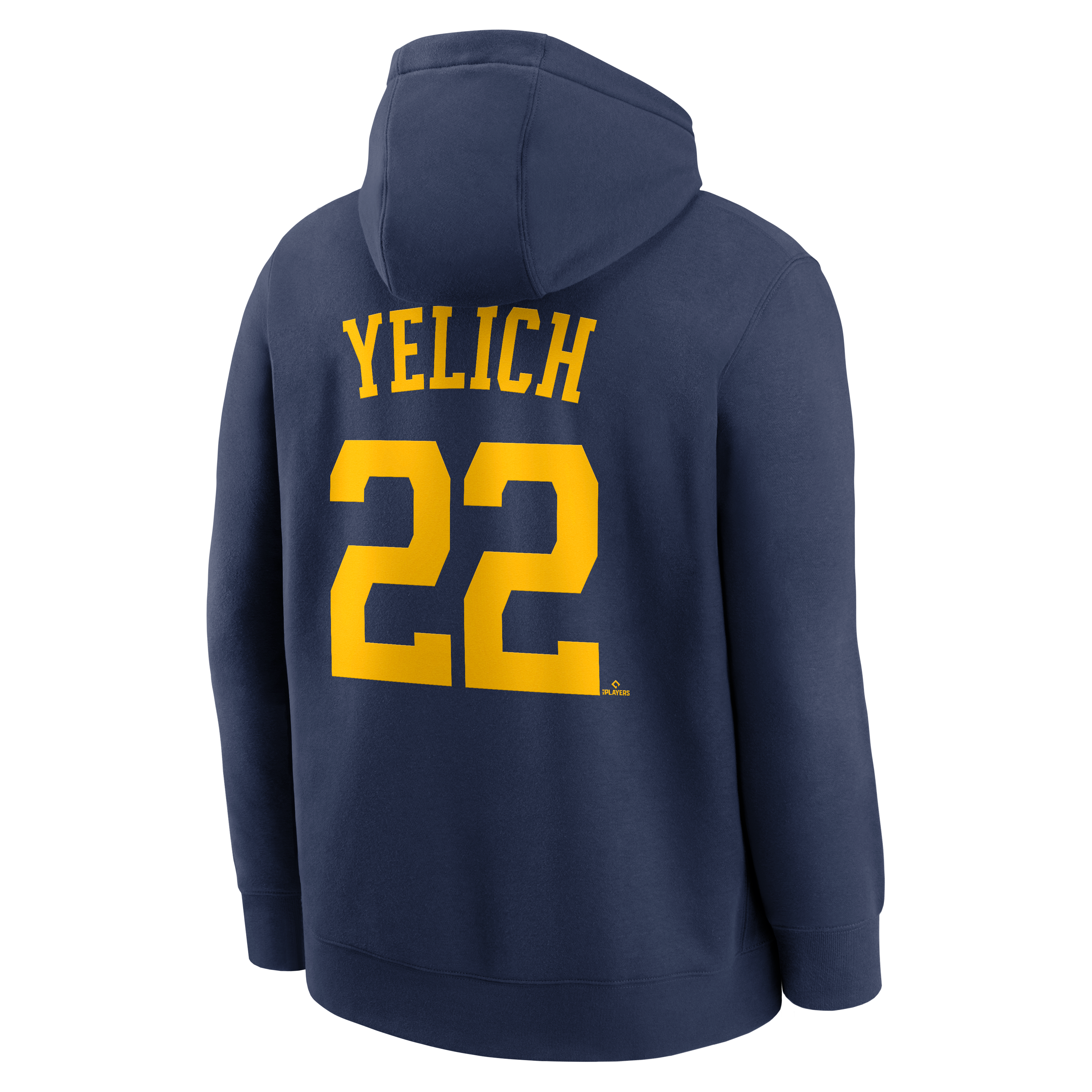 Sweat à capuche polaire Nike Christian Yelich bleu marine Milwaukee Brewers pour homme