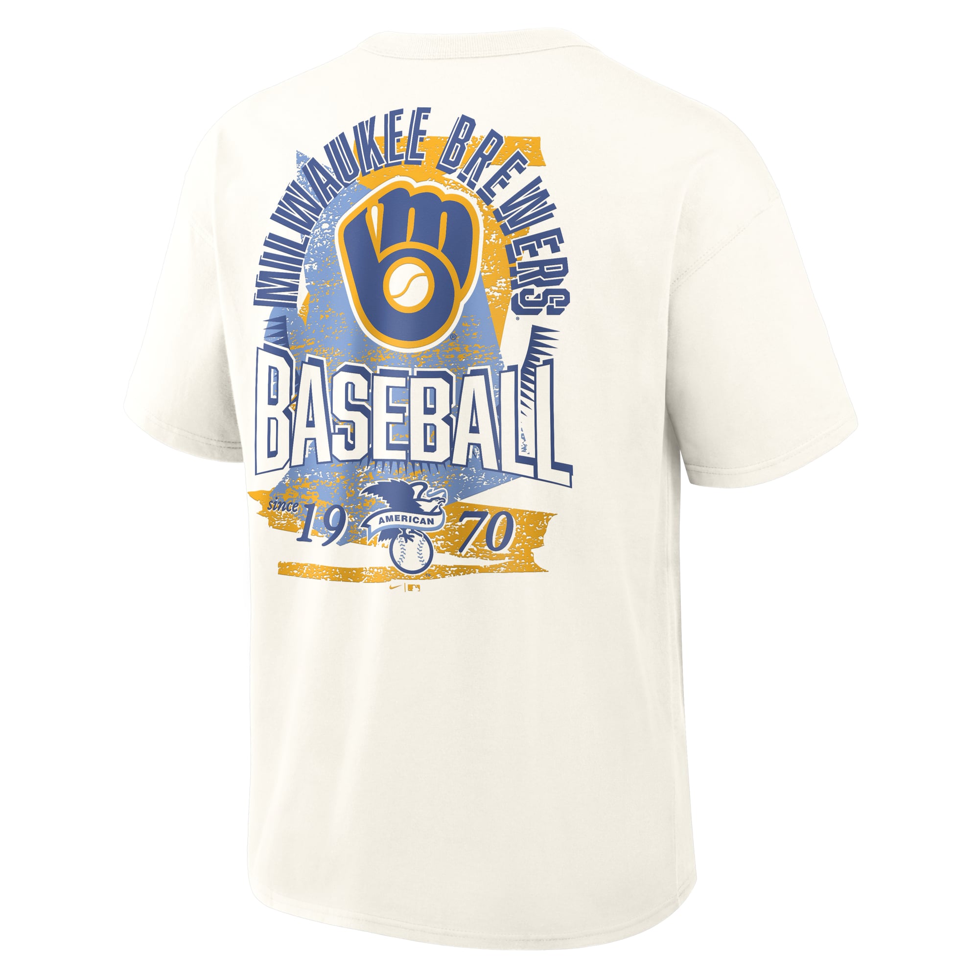 Men's Nike Cream Milwaukee Brewers Max90 Arch Heavyweight T-Shirt