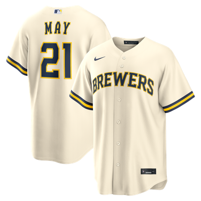 Dustin May Milwaukee Brewers Nike Home Replica Jersey - Cream