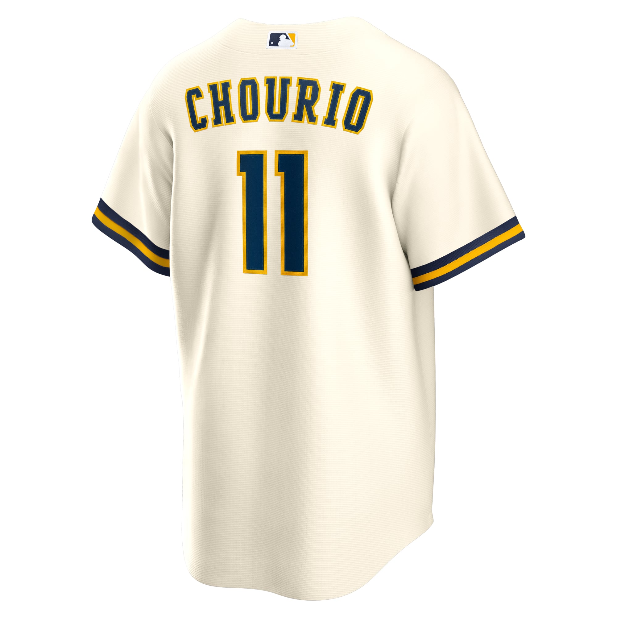 Men's Nike Jackson Chourio Cream Milwaukee Brewers Home Replica Jersey