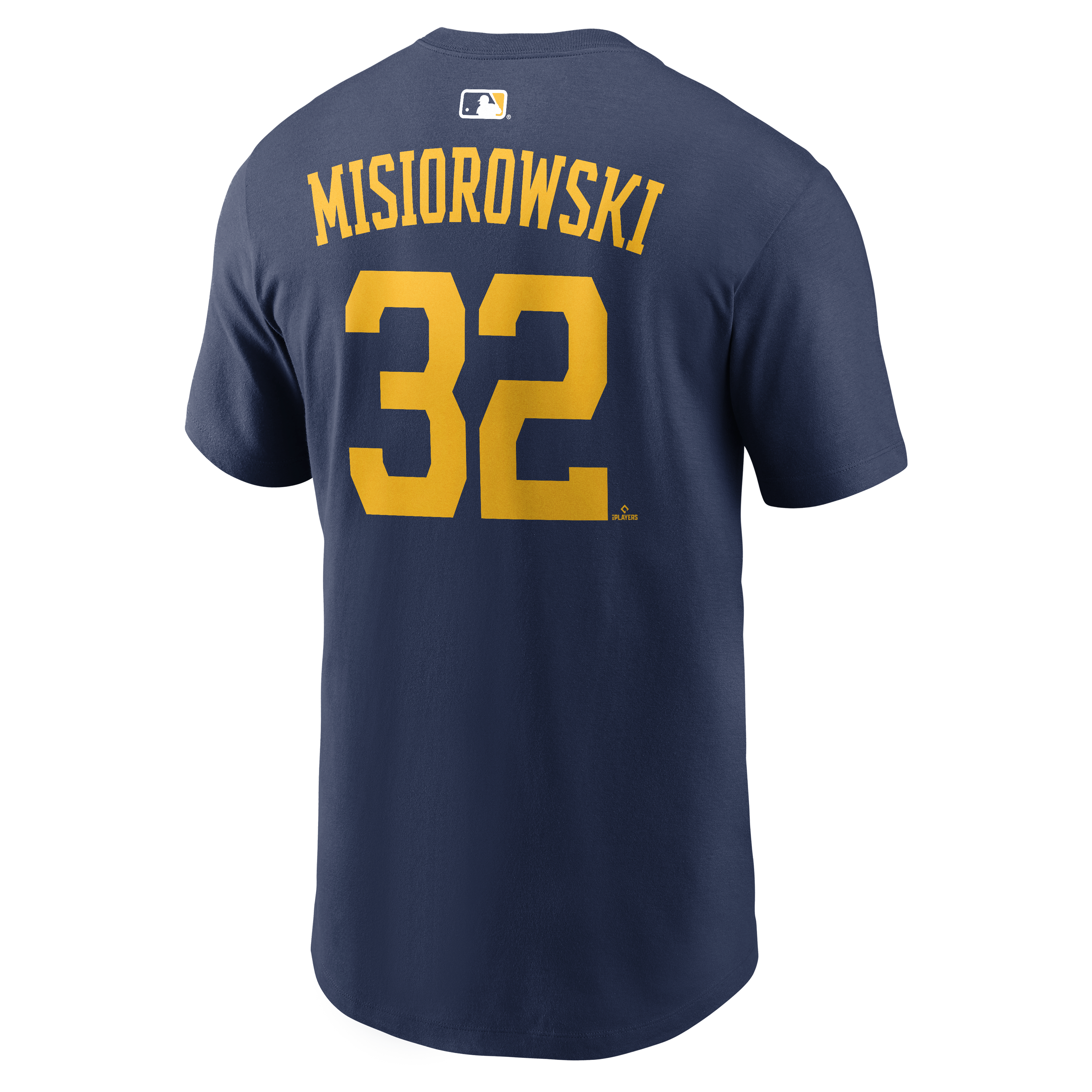 T-shirt Nike Jacob Misiorowski bleu marine des Milwaukee Brewers pour homme, avec nom et numéro