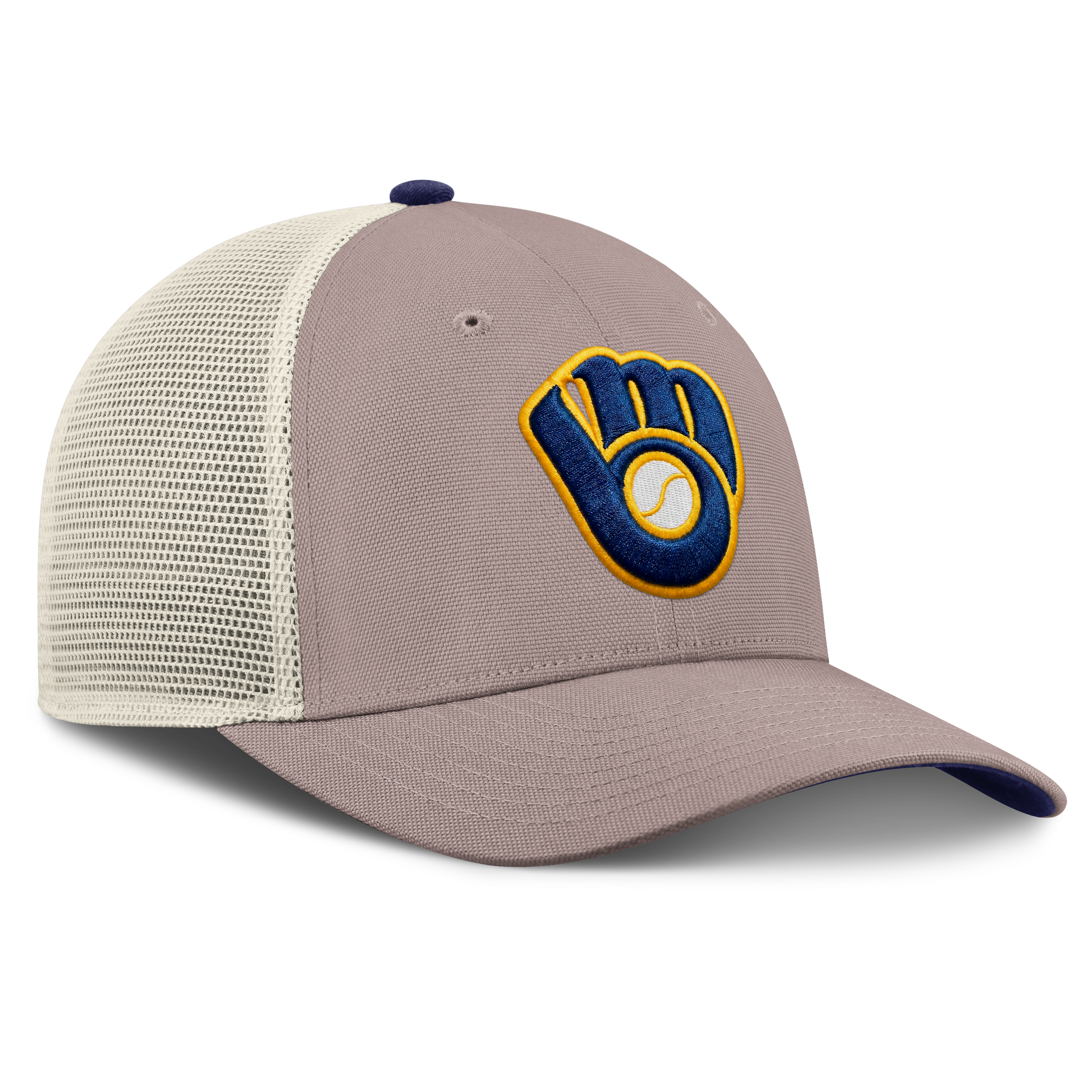 Casquette trucker ajustable Nike kaki Milwaukee Brewers Cooperstown Rise pour homme