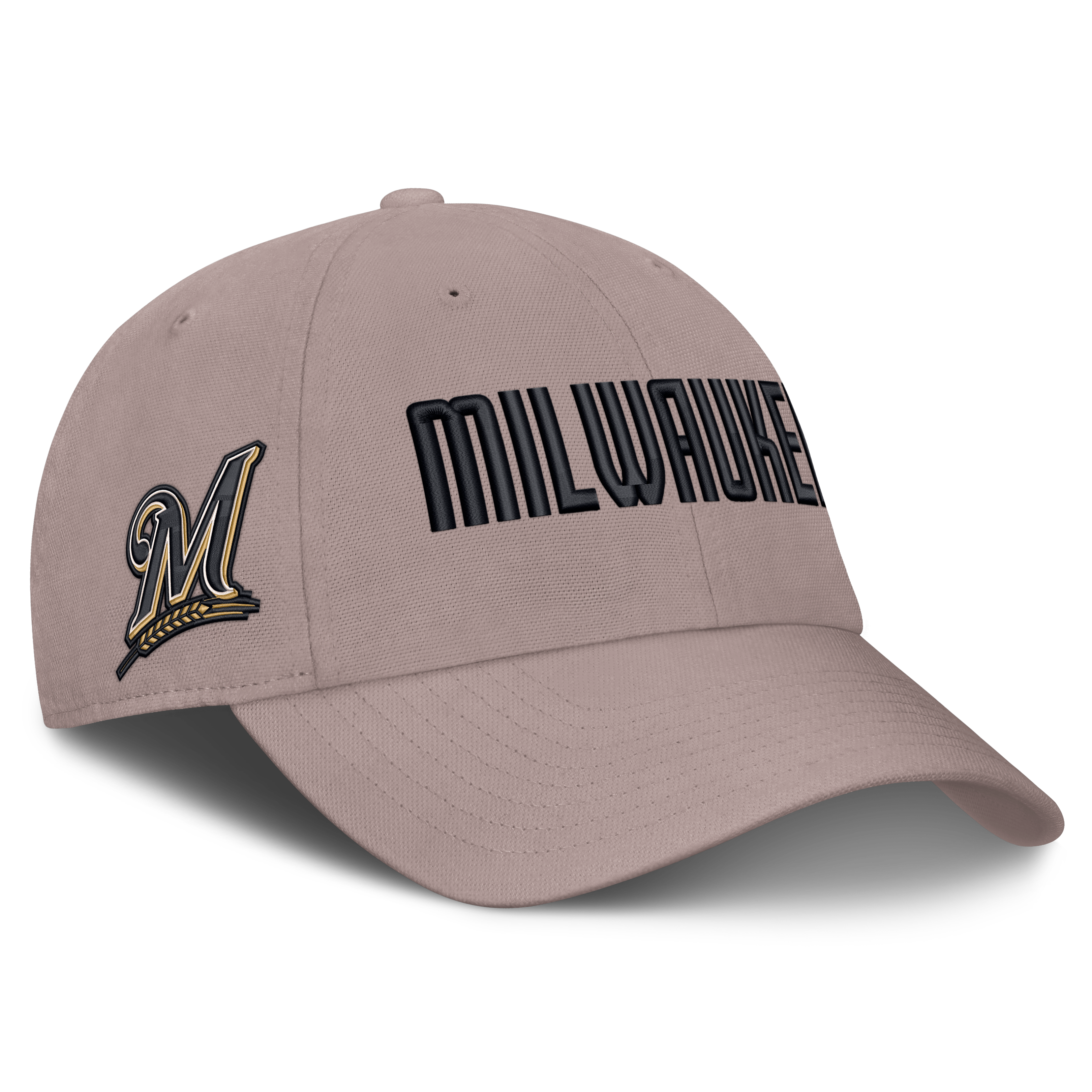 Casquette ajustable Nike marron clair pour homme, Milwaukee Brewers Cooperstown Club