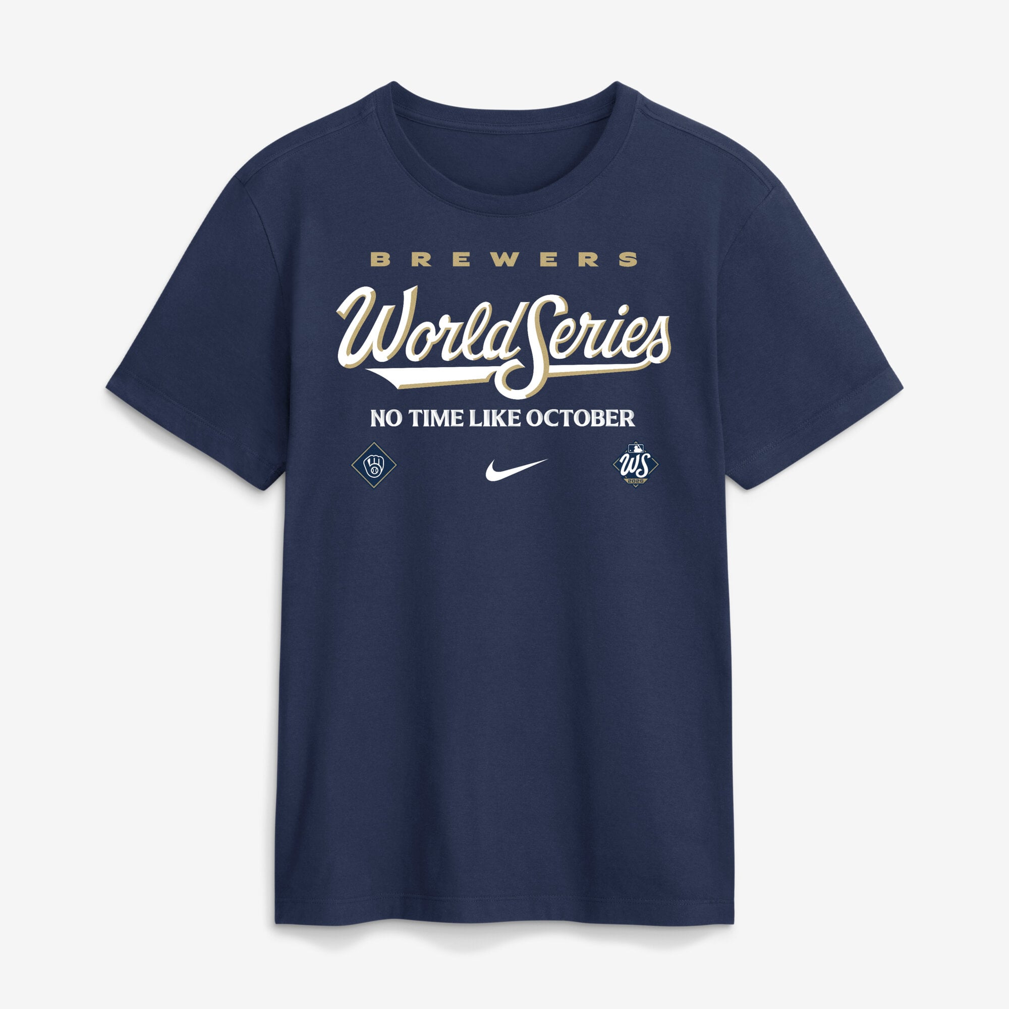 Milwaukee Brewers Nike 2026 World Series Authentic Collection Cotton T ...