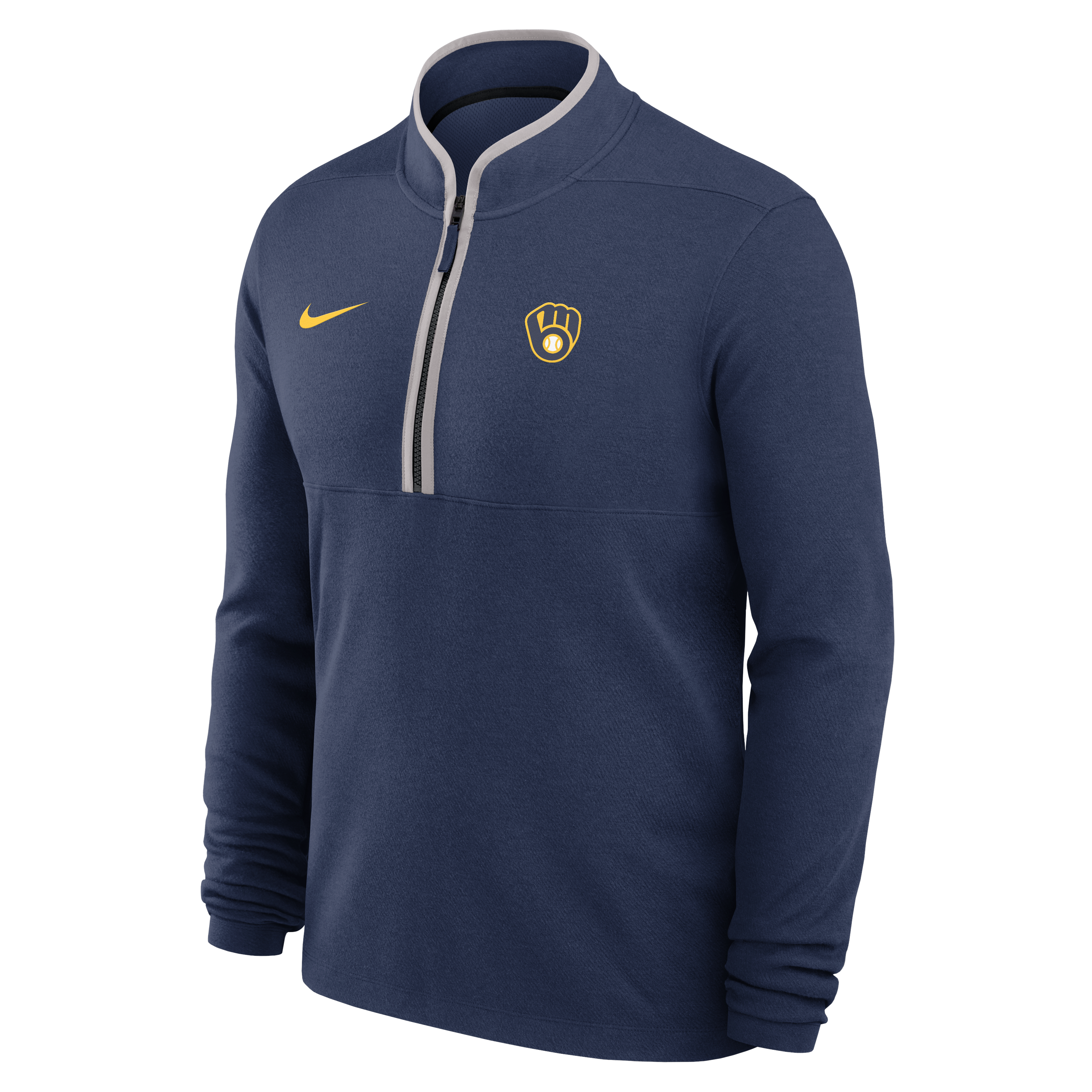 Pull-over Nike Dri-FIT Victory bleu marine pour homme, Milwaukee Brewers.