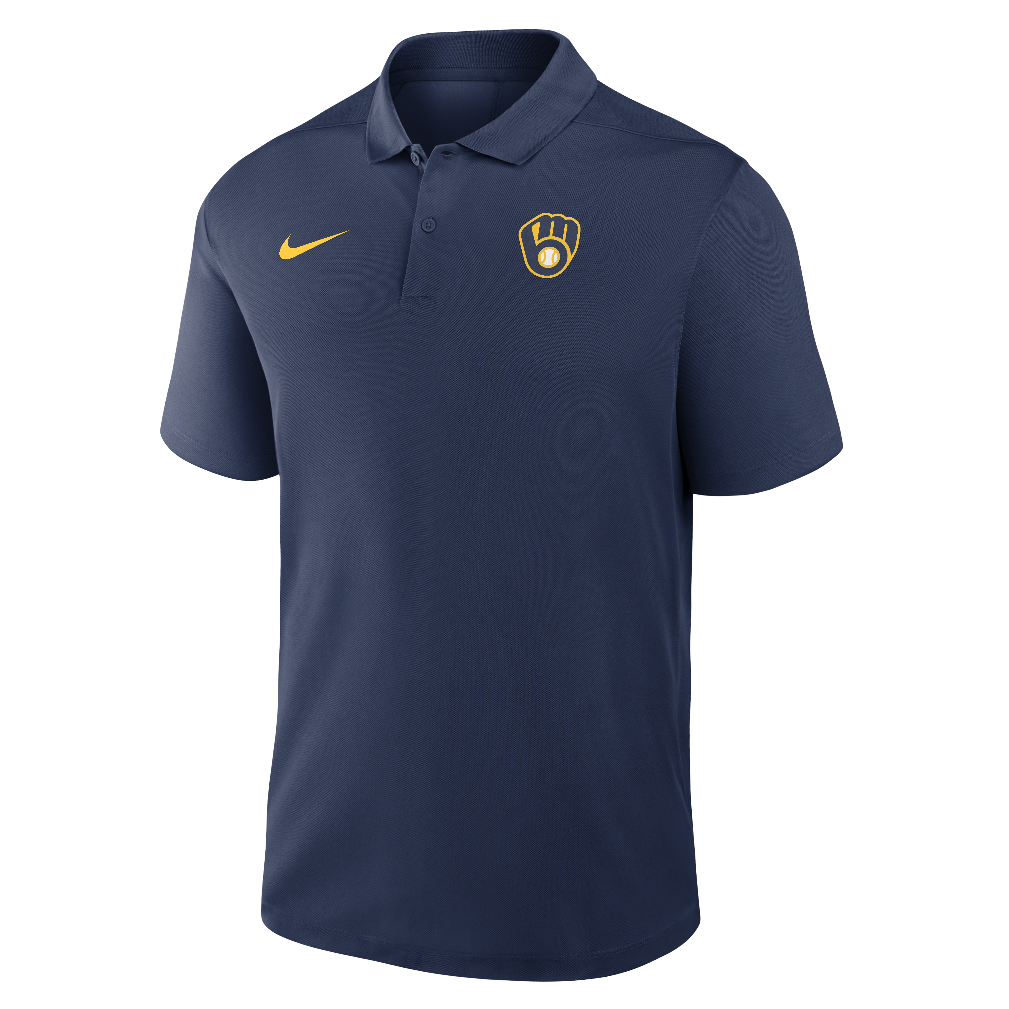 Polo Nike Dri-FIT Victory bleu marine pour homme, Milwaukee Brewers