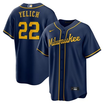 Nike Official Replica Jersey Milwaukee Brewers PRO NAVY BREWERS 